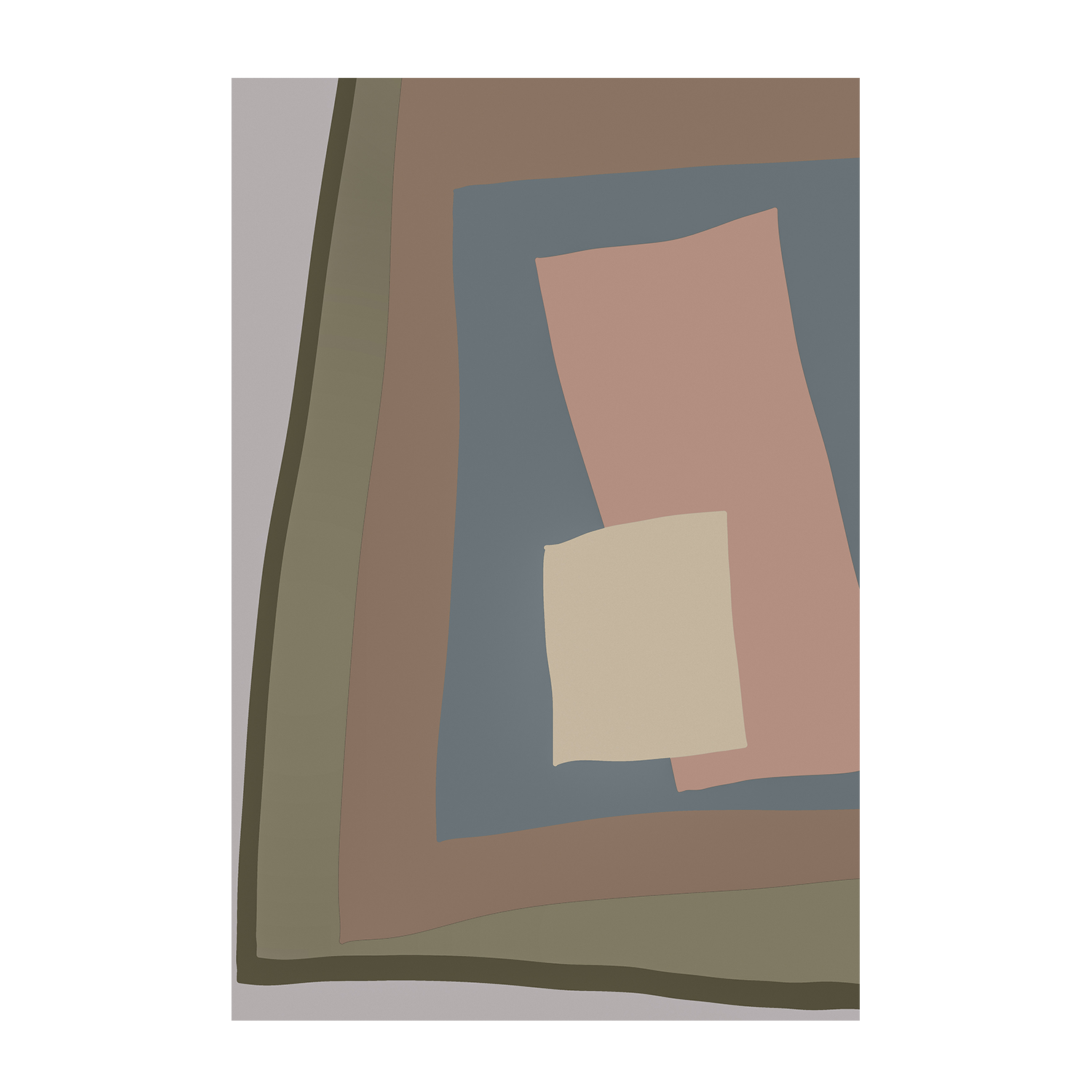 wall-art-print-canvas-poster-framed-Brown Cut Out, Style B , By JL Design-1