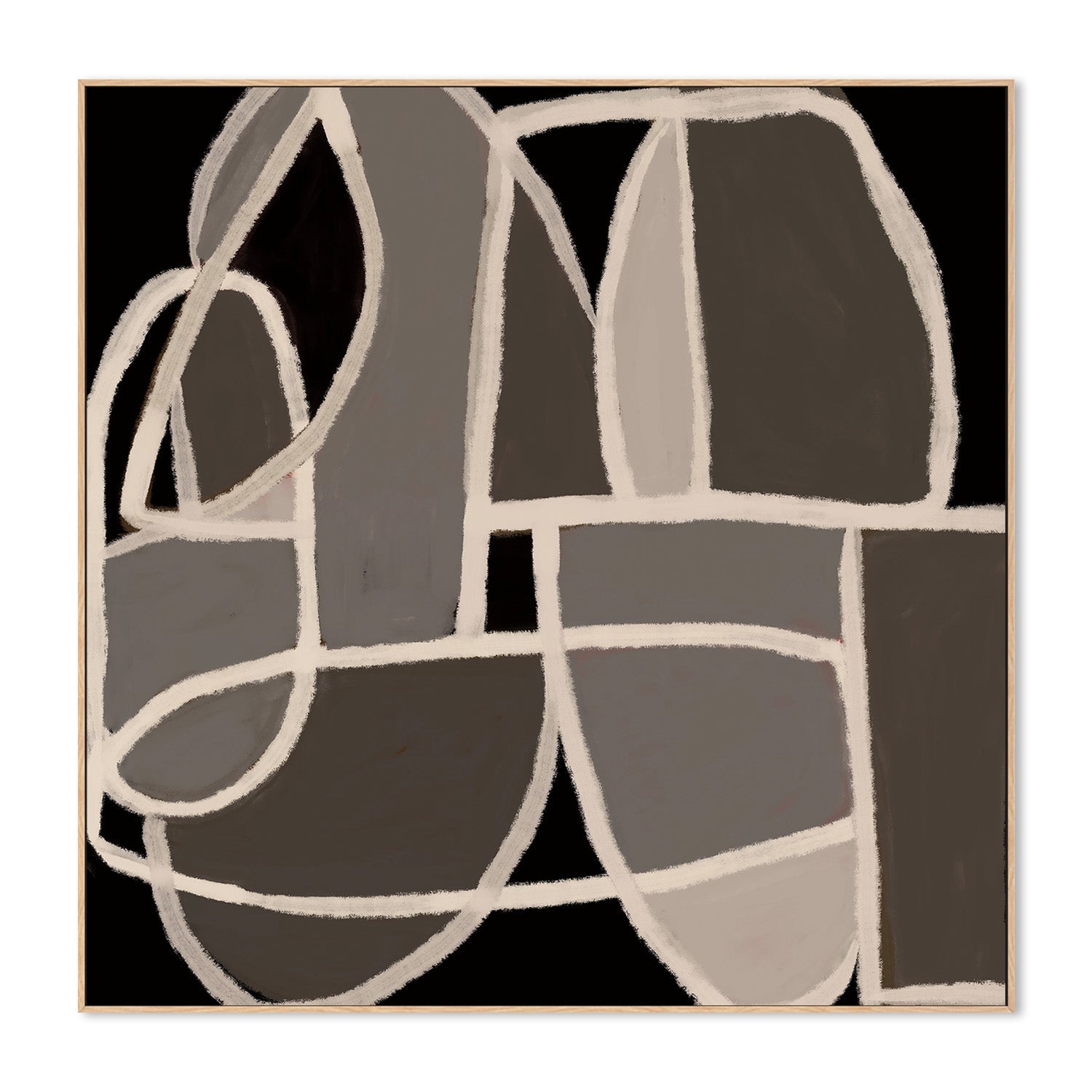 wall-art-print-canvas-poster-framed-Brown Grey Abstract , By Sharyn Bursic-4