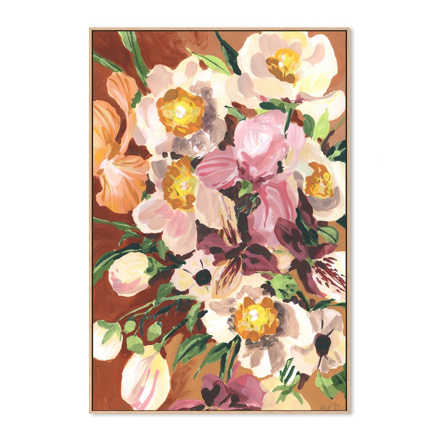 wall-art-print-canvas-poster-framed-Brown Orchids, By Ania Zwara-GIOIA-WALL-ART