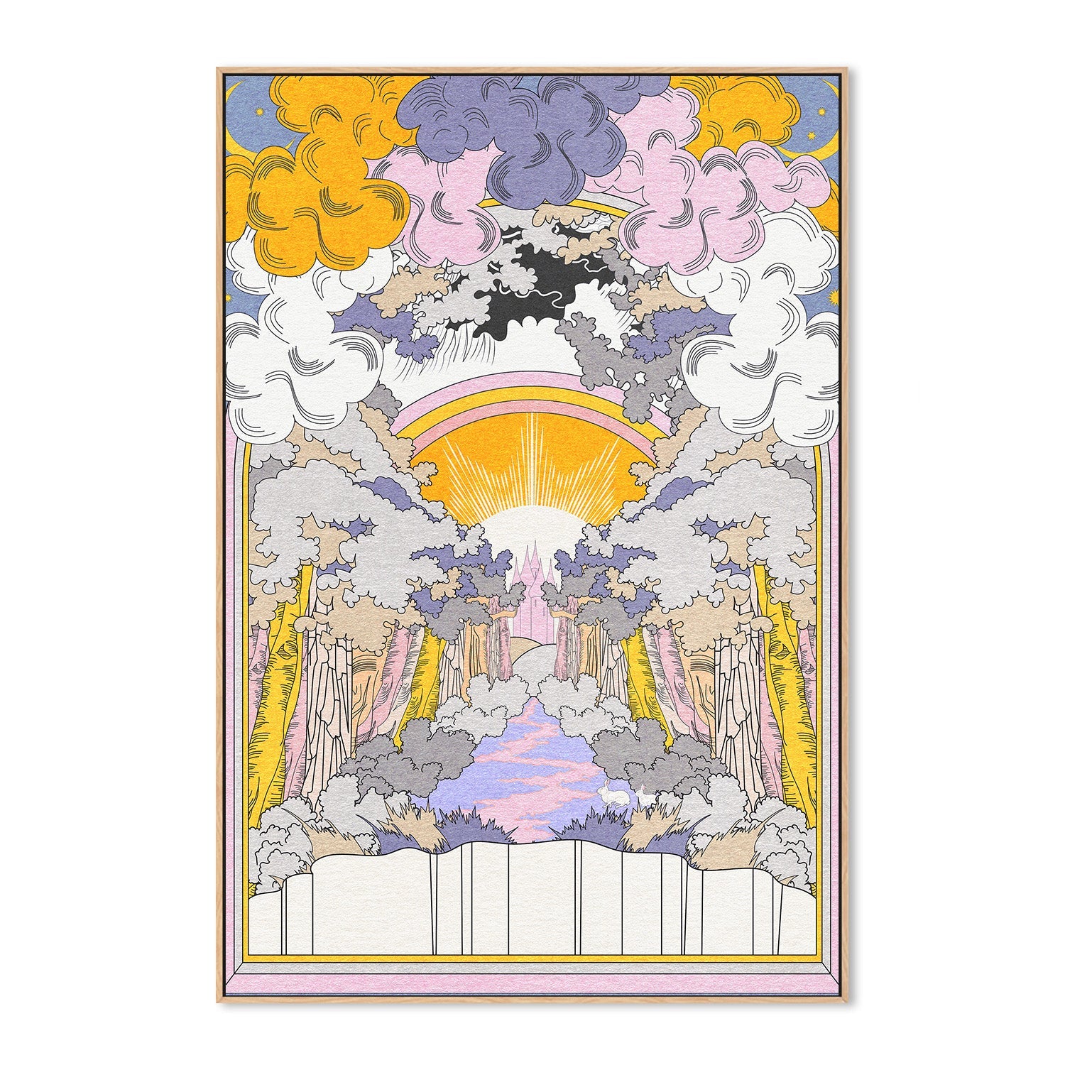 wall-art-print-canvas-poster-framed-Bunny Land-4