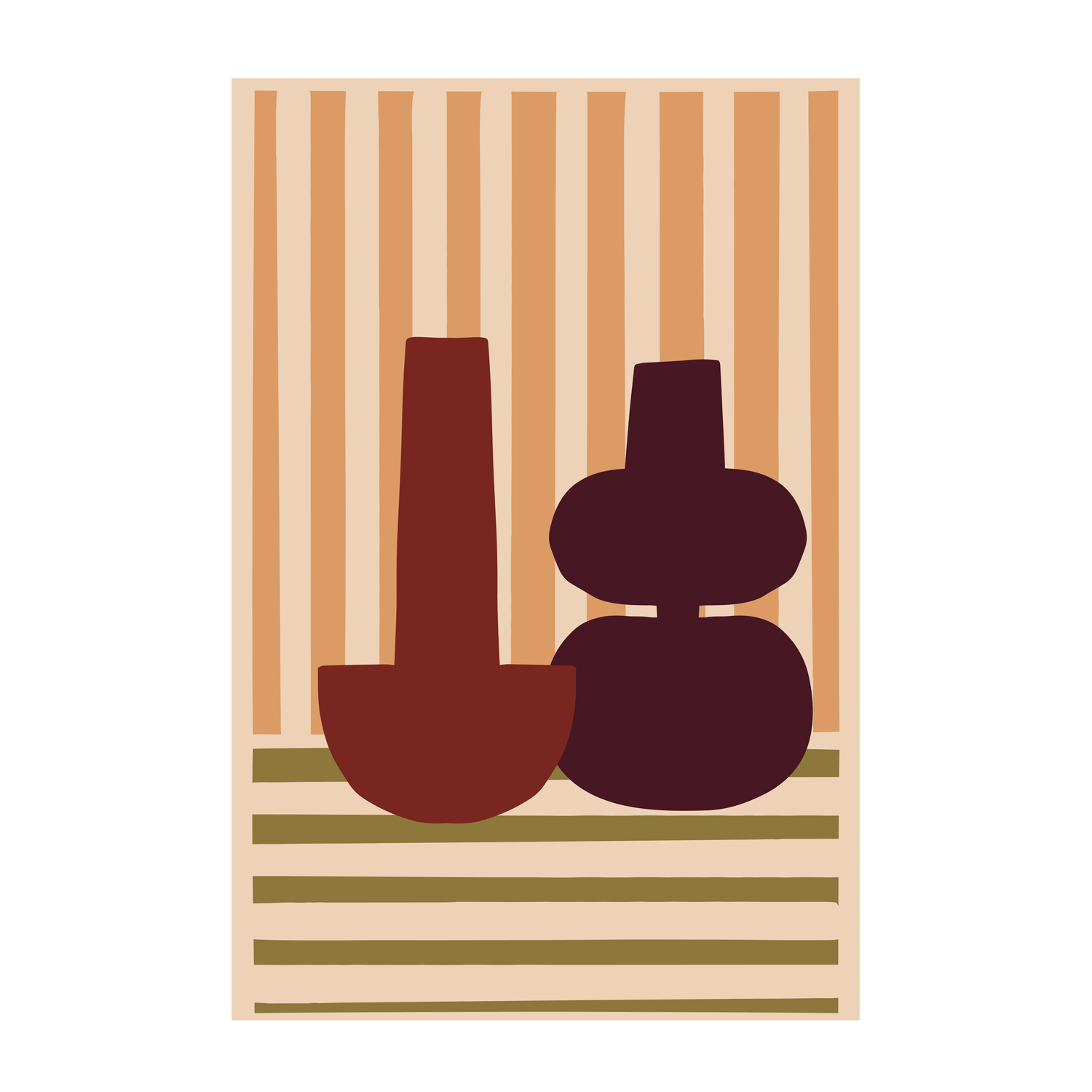 wall-art-print-canvas-poster-framed-Burgundry Twin Vases, By Margaux Fugier-GIOIA-WALL-ART