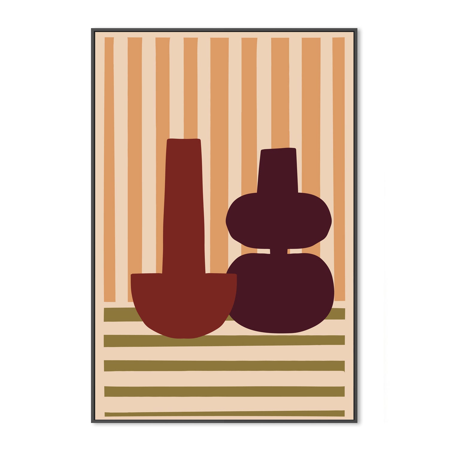 wall-art-print-canvas-poster-framed-Burgundry Twin Vases, By Margaux Fugier-GIOIA-WALL-ART
