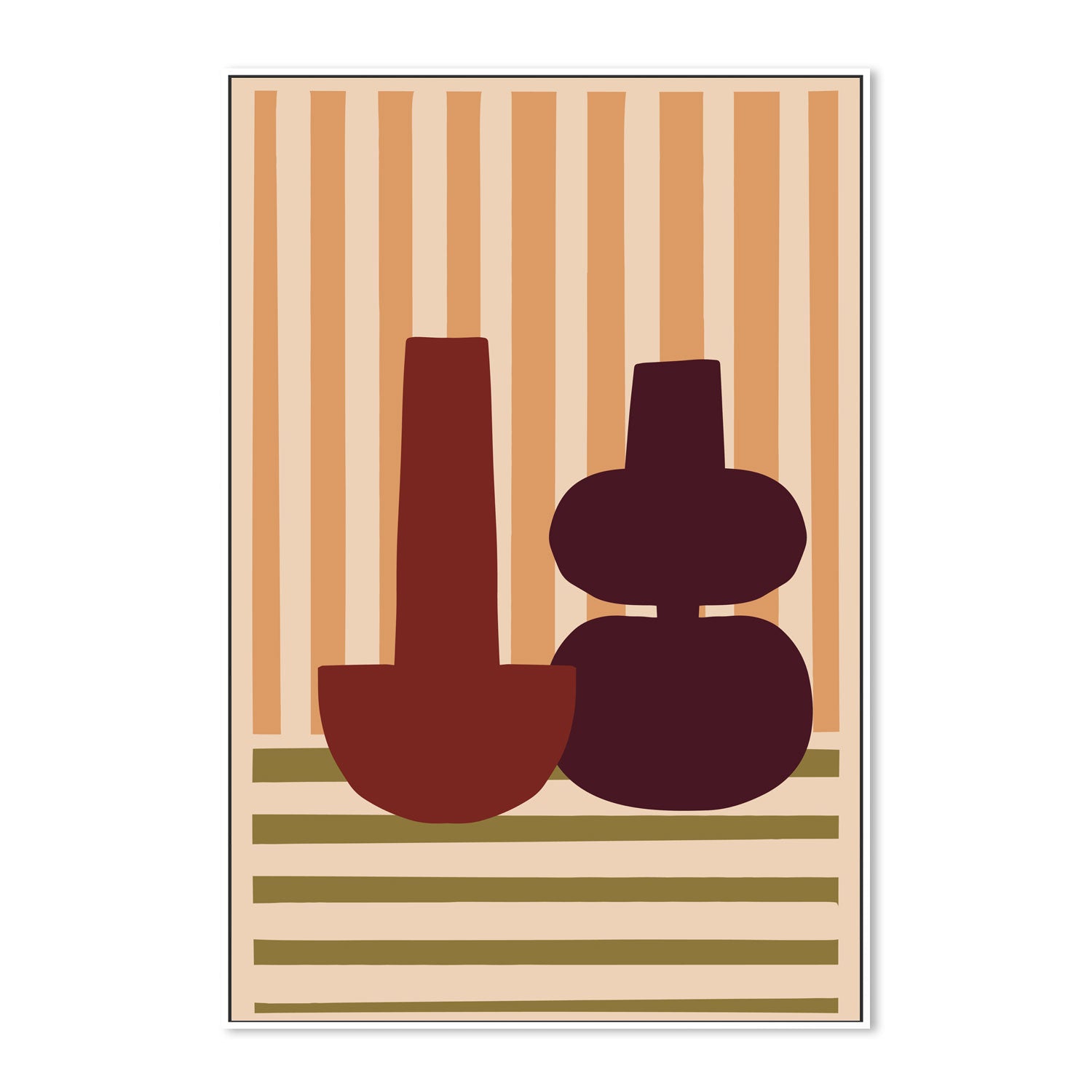 wall-art-print-canvas-poster-framed-Burgundry Twin Vases, By Margaux Fugier-GIOIA-WALL-ART