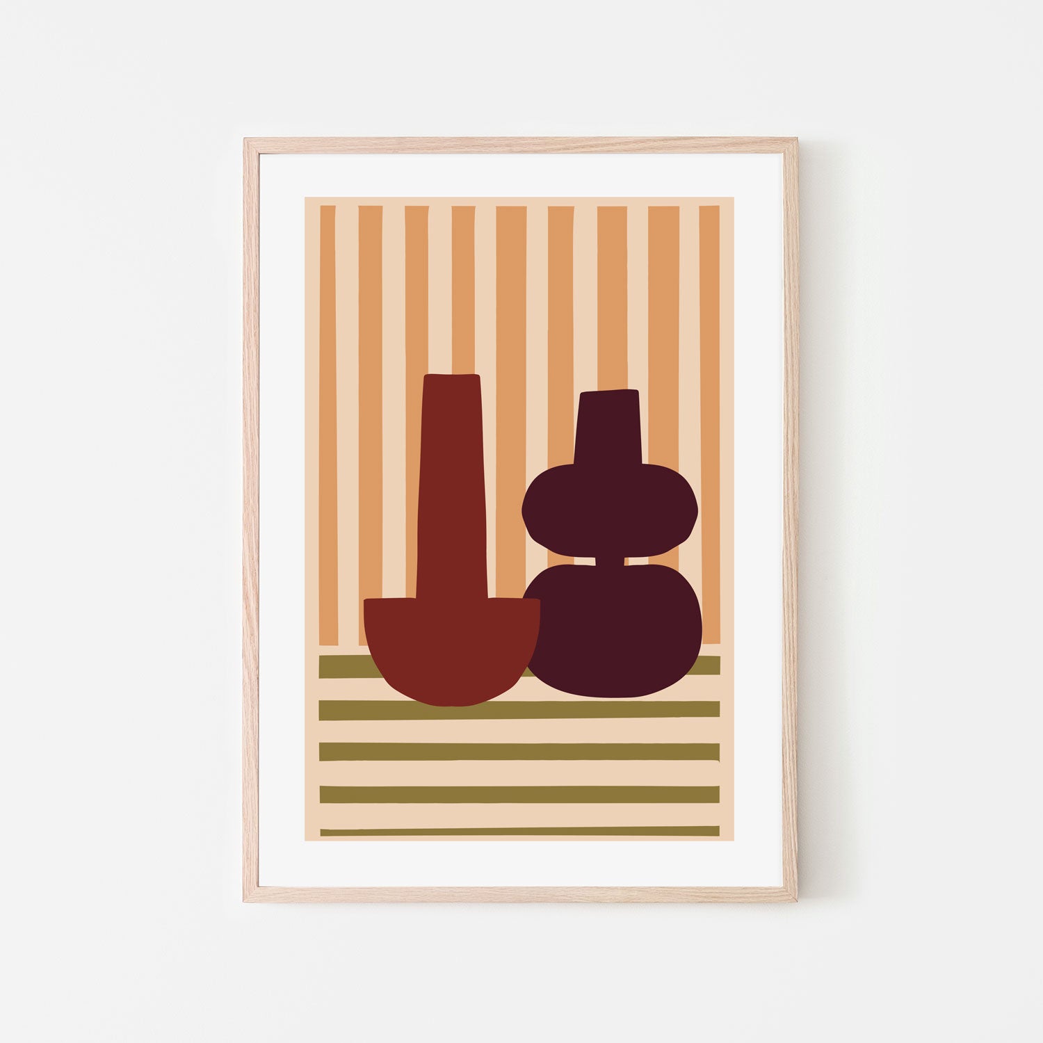 wall-art-print-canvas-poster-framed-Burgundry Twin Vases, By Margaux Fugier-GIOIA-WALL-ART