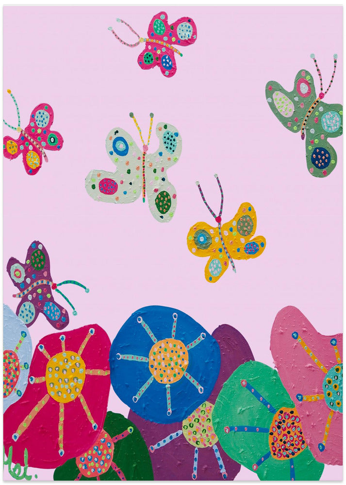 wall-art-print-canvas-poster-framed-Butterflies Garden , By Helen Joynson-1