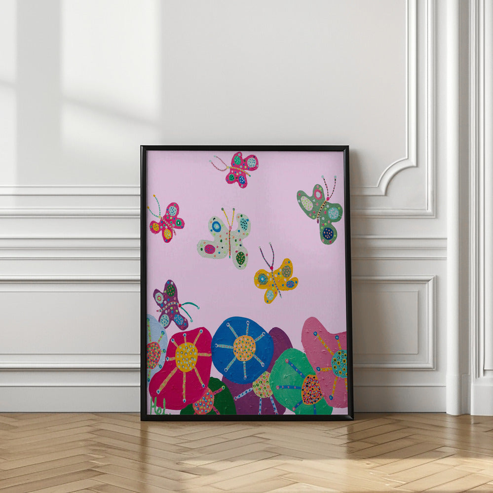wall-art-print-canvas-poster-framed-Butterflies Garden , By Helen Joynson-2