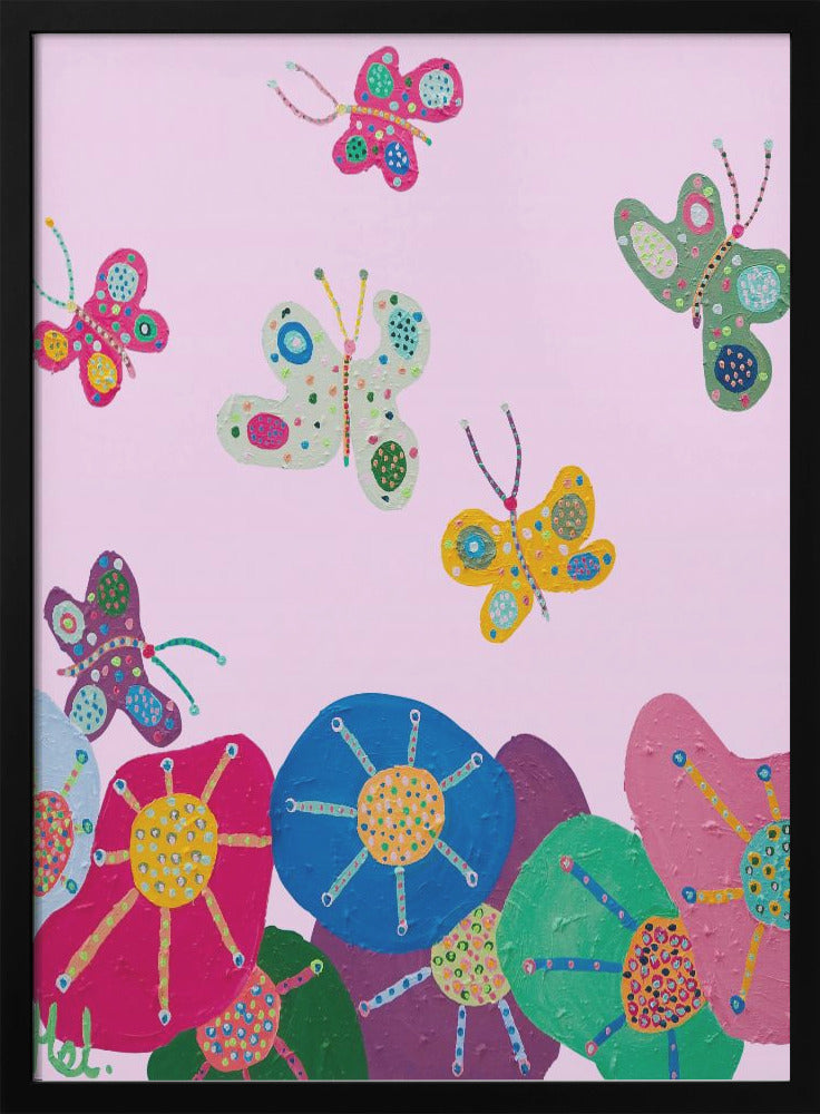 wall-art-print-canvas-poster-framed-Butterflies Garden , By Helen Joynson-3