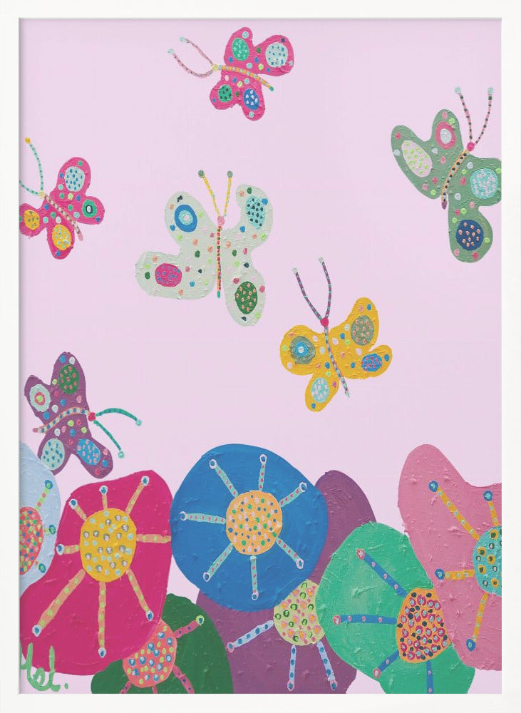 wall-art-print-canvas-poster-framed-Butterflies Garden , By Helen Joynson-5