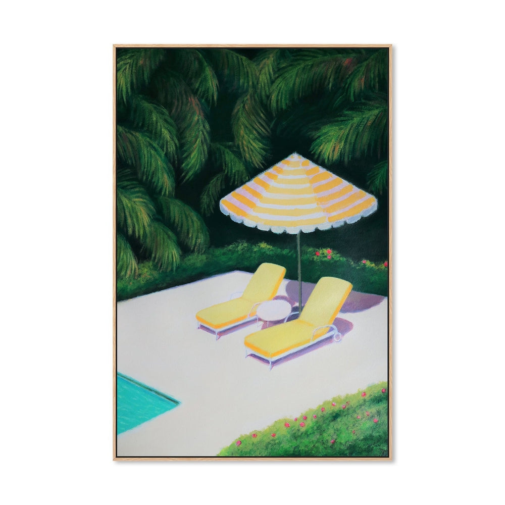 wall-art-print-canvas-poster-framed-By The Pool-by-Ieva Baklane-Gioia Wall Art