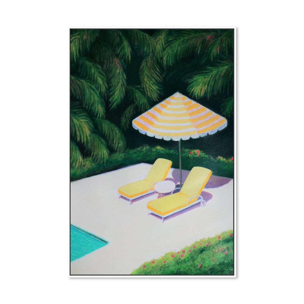 wall-art-print-canvas-poster-framed-By The Pool-by-Ieva Baklane-Gioia Wall Art