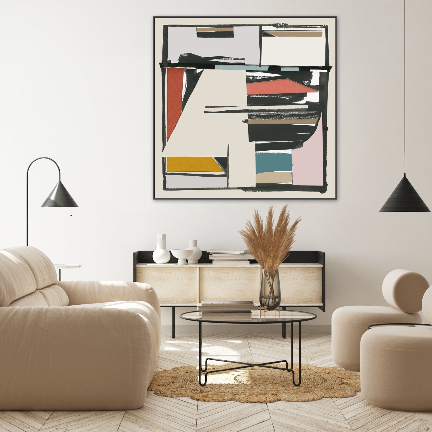 wall-art-print-canvas-poster-framed-C Black and Tan, Style B, By Cartissi , By cartissi , By cartissi-2