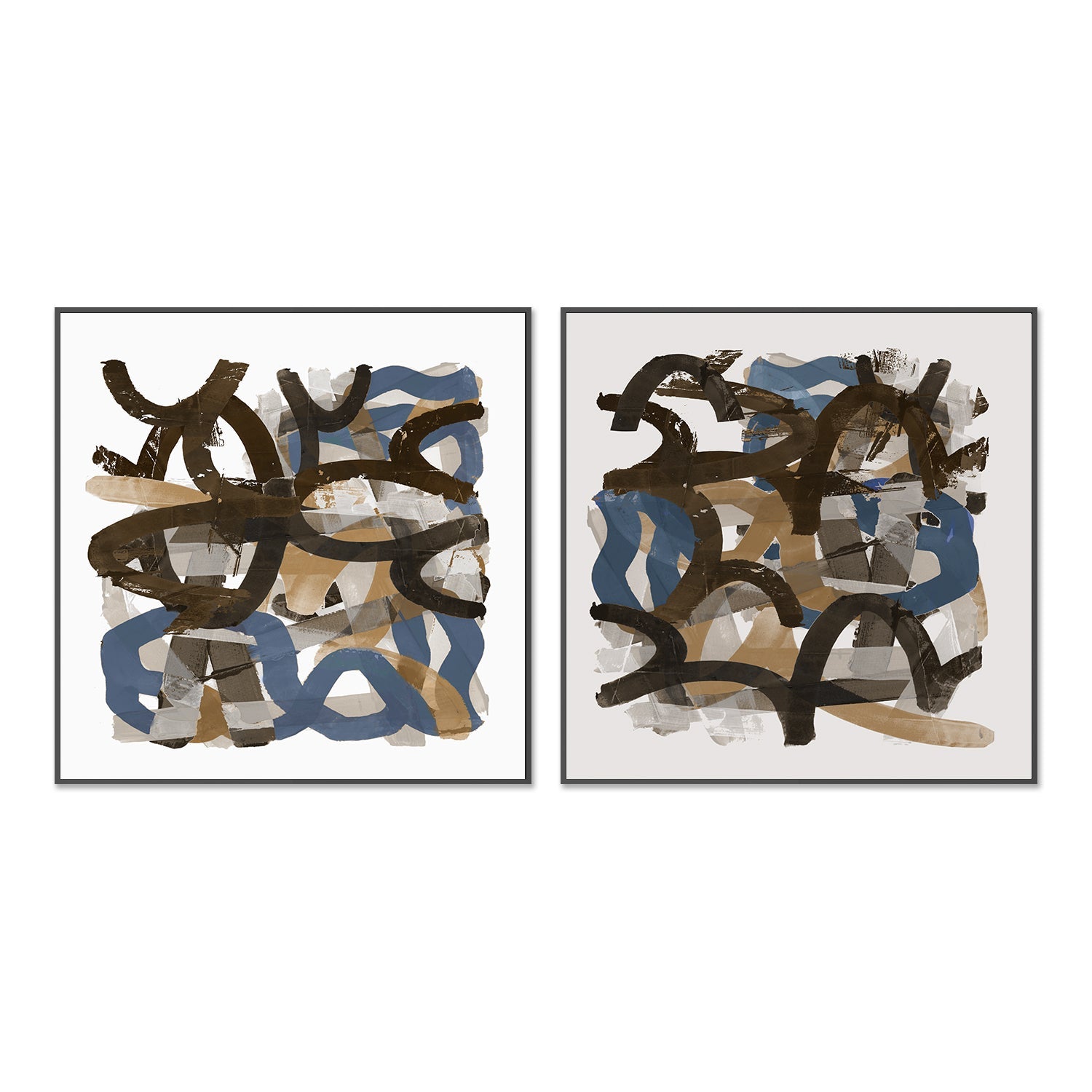 wall-art-print-canvas-poster-framed-C Radiant Retro , Style A & B, Set Of 2 , By Cartissi , By cartissi-2