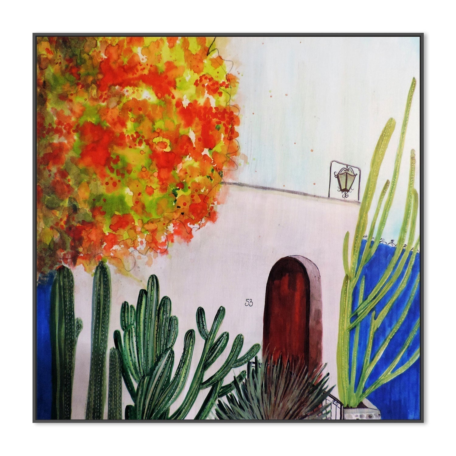 wall-art-print-canvas-poster-framed-Cactus Garden-by-Sylvie Demers-Gioia Wall Art