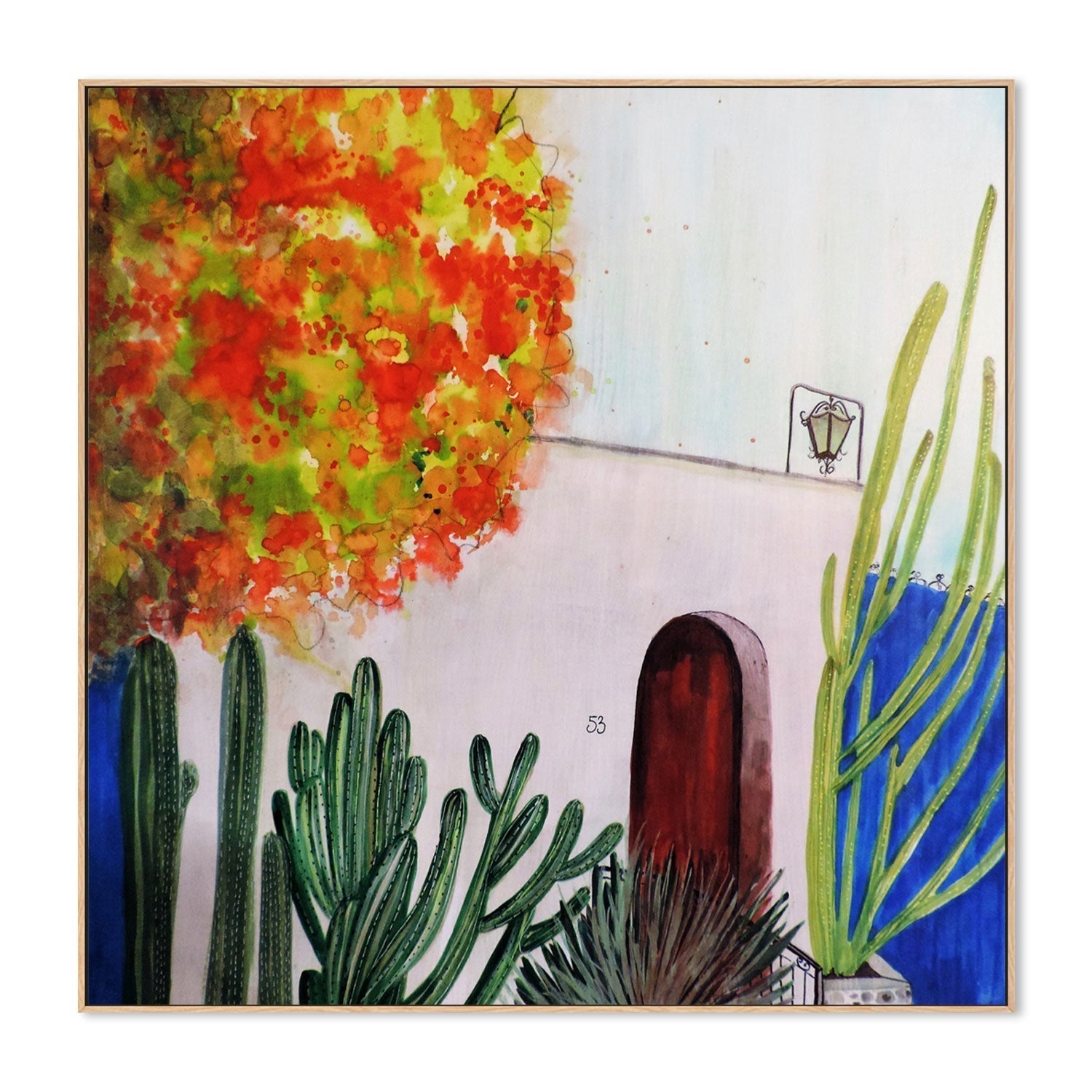 wall-art-print-canvas-poster-framed-Cactus Garden-by-Sylvie Demers-Gioia Wall Art