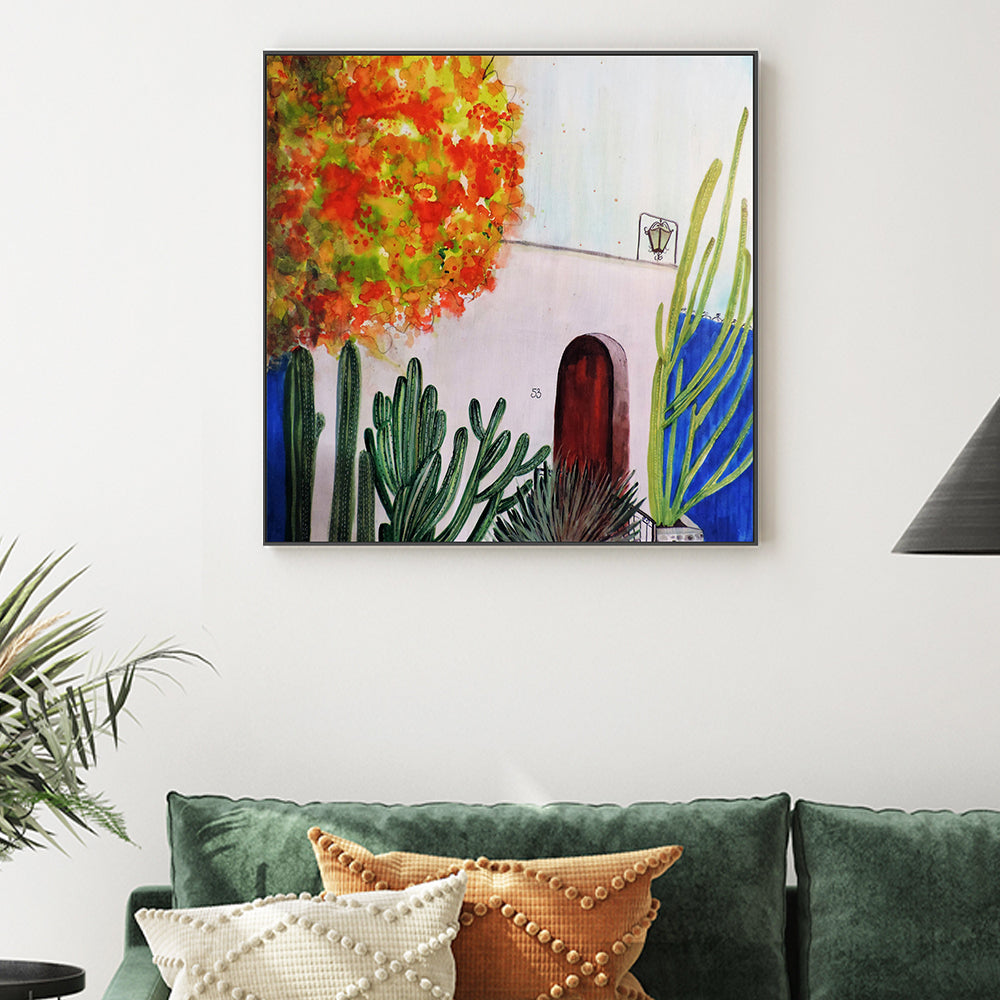 wall-art-print-canvas-poster-framed-Cactus Garden-by-Sylvie Demers-Gioia Wall Art
