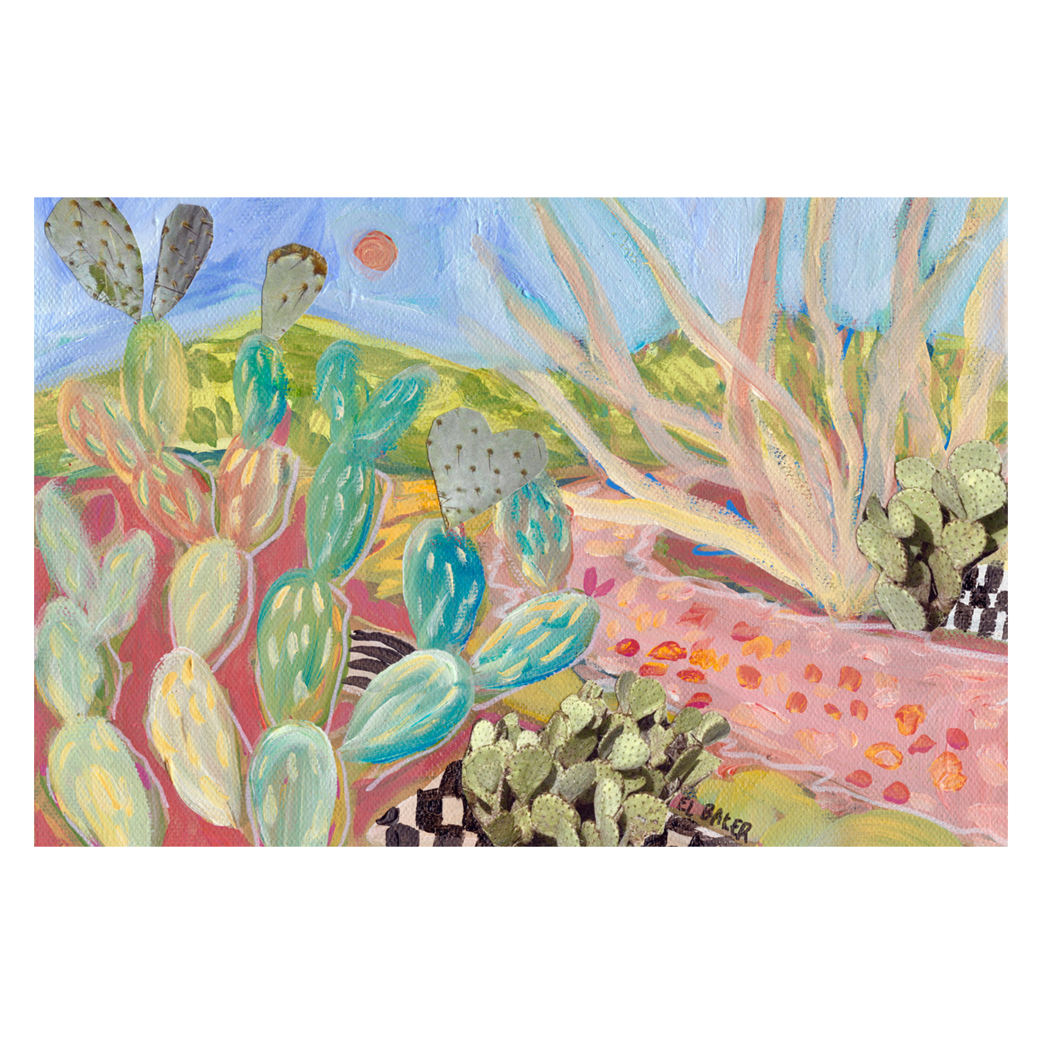 wall-art-print-canvas-poster-framed-Cactus Land , By Eleanor Baker-1