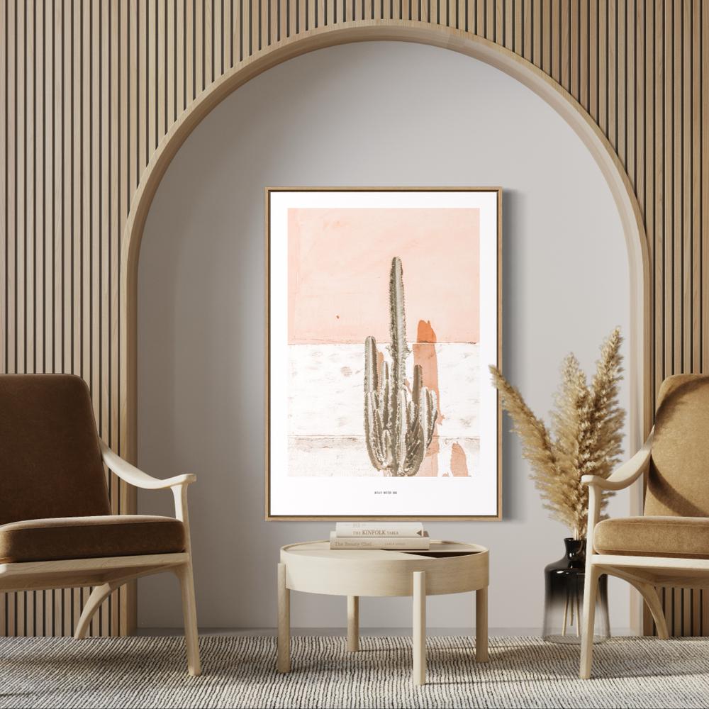 wall-art-print-canvas-poster-framed-Cactus, Soft Tone-by-Gioia Wall Art-Gioia Wall Art