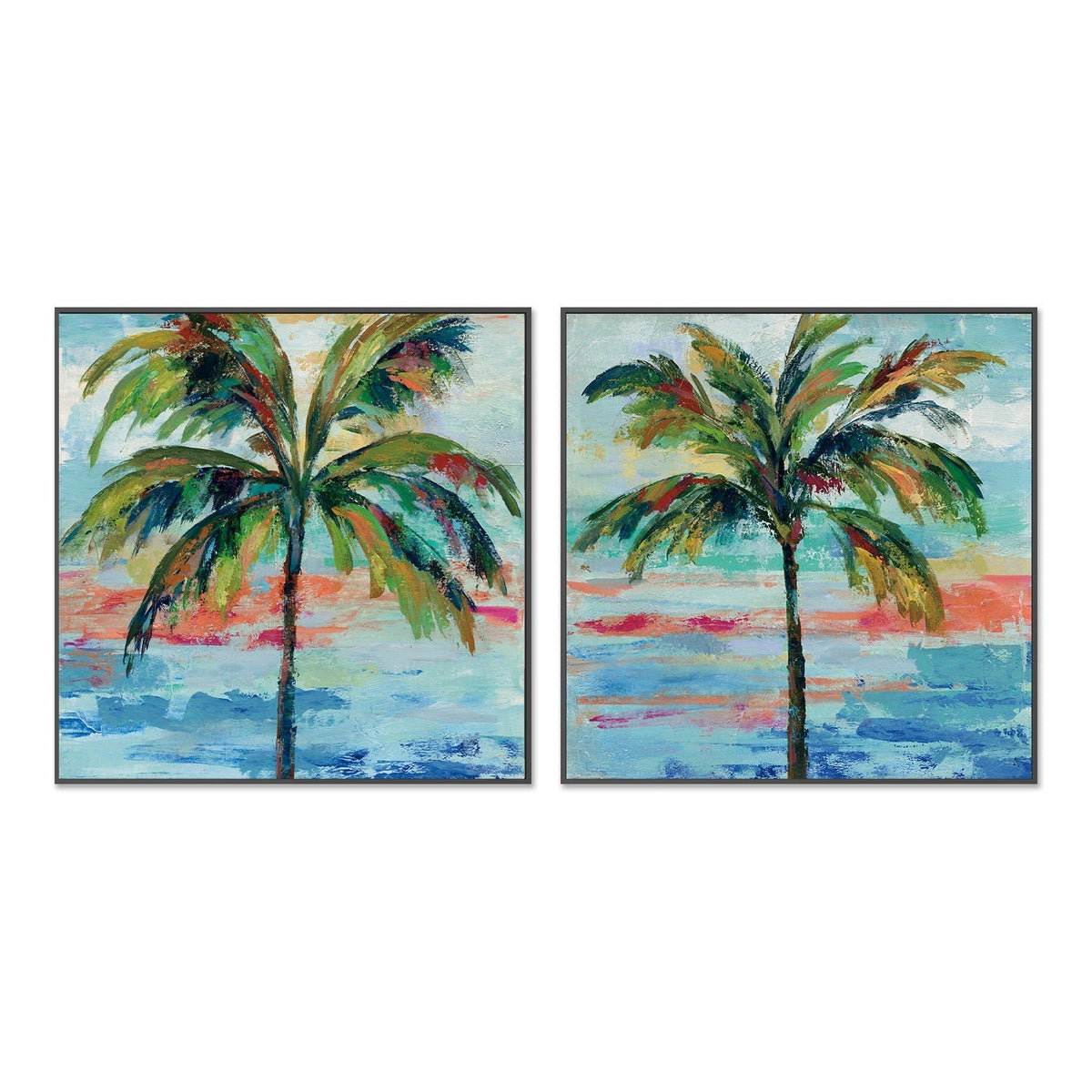 wall-art-print-canvas-poster-framed-California Palm, Style A & B, Set Of 2 , By Silvia Vassileva-GIOIA-WALL-ART