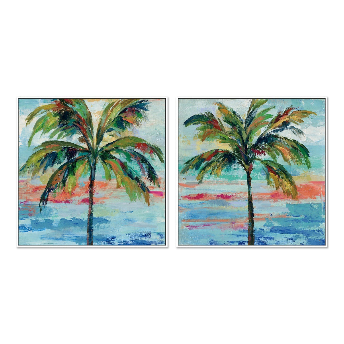 wall-art-print-canvas-poster-framed-California Palm, Style A & B, Set Of 2 , By Silvia Vassileva-GIOIA-WALL-ART
