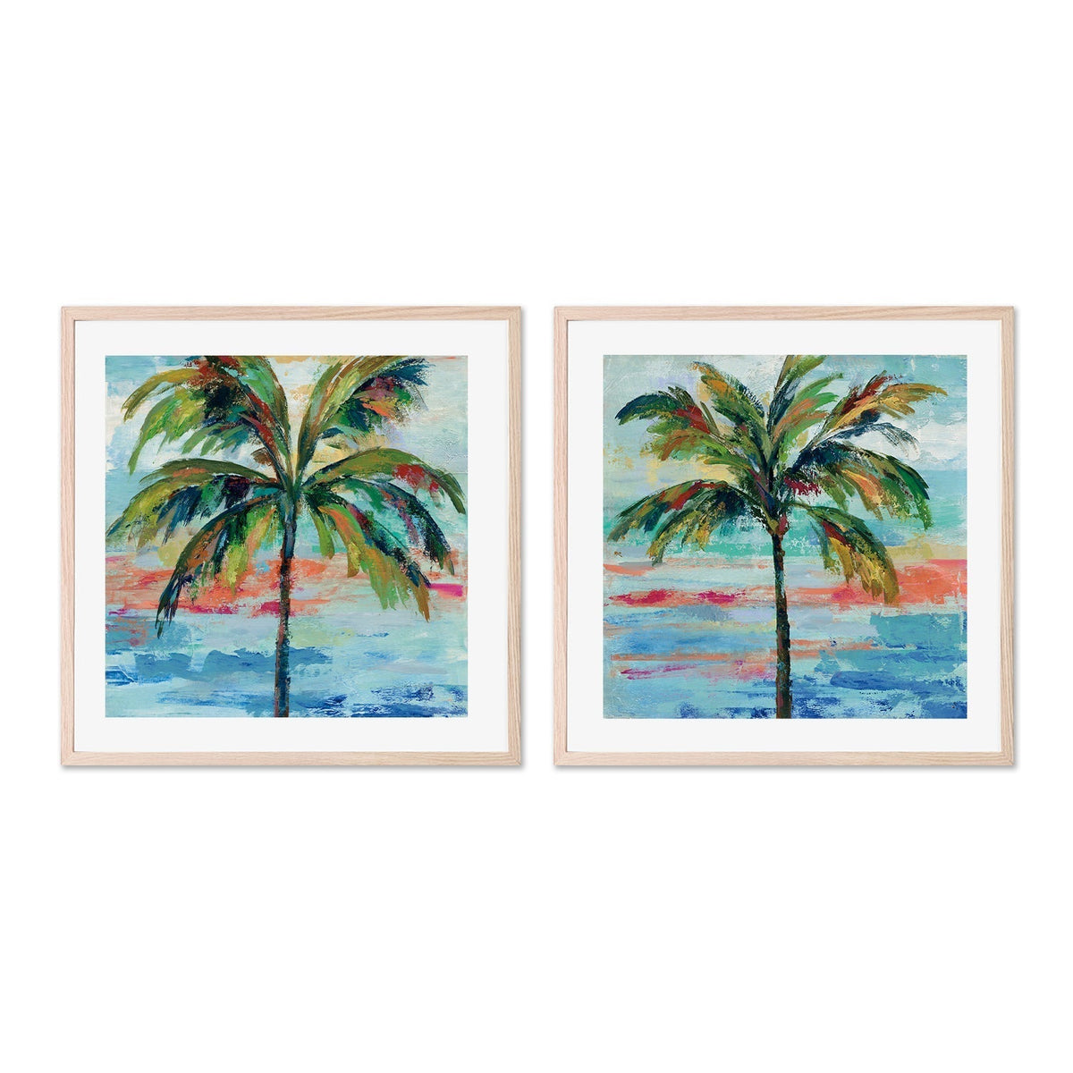 wall-art-print-canvas-poster-framed-California Palm, Style A & B, Set Of 2 , By Silvia Vassileva-GIOIA-WALL-ART