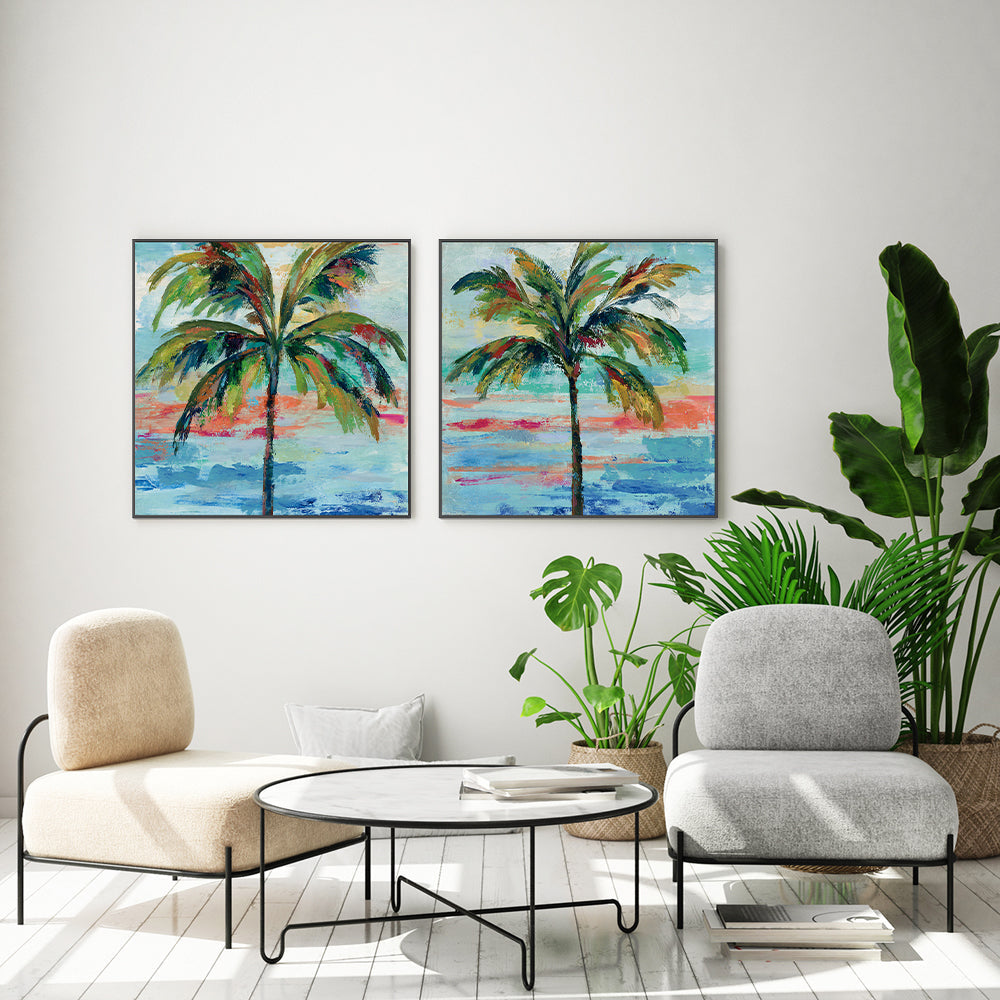 wall-art-print-canvas-poster-framed-California Palm, Style A & B, Set Of 2 , By Silvia Vassileva-GIOIA-WALL-ART