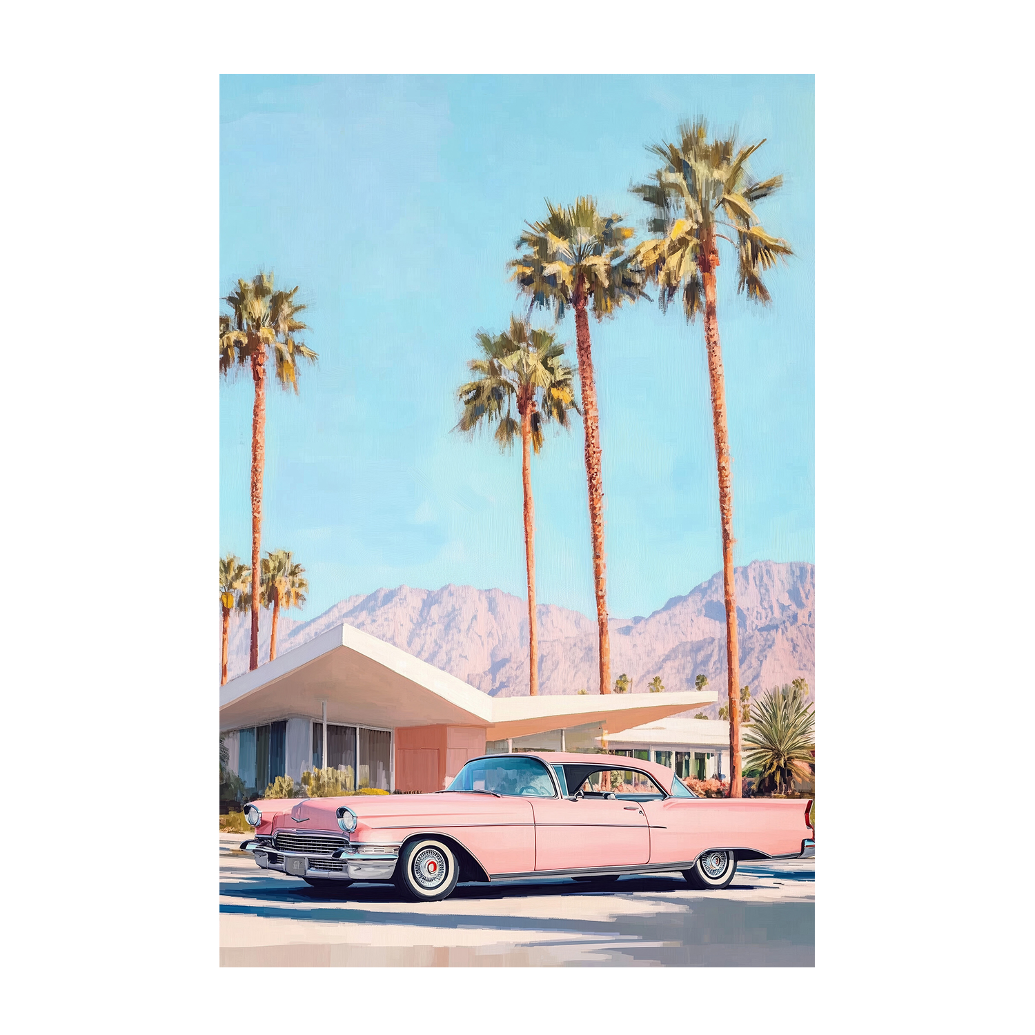 wall-art-print-canvas-poster-framed-California Vintage Car , By Melloi Art Prints-1
