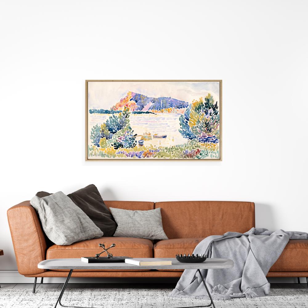 wall-art-print-canvas-poster-framed-Cap Negre, 1909, By Henri-Edmond Cross-by-Gioia Wall Art-Gioia Wall Art