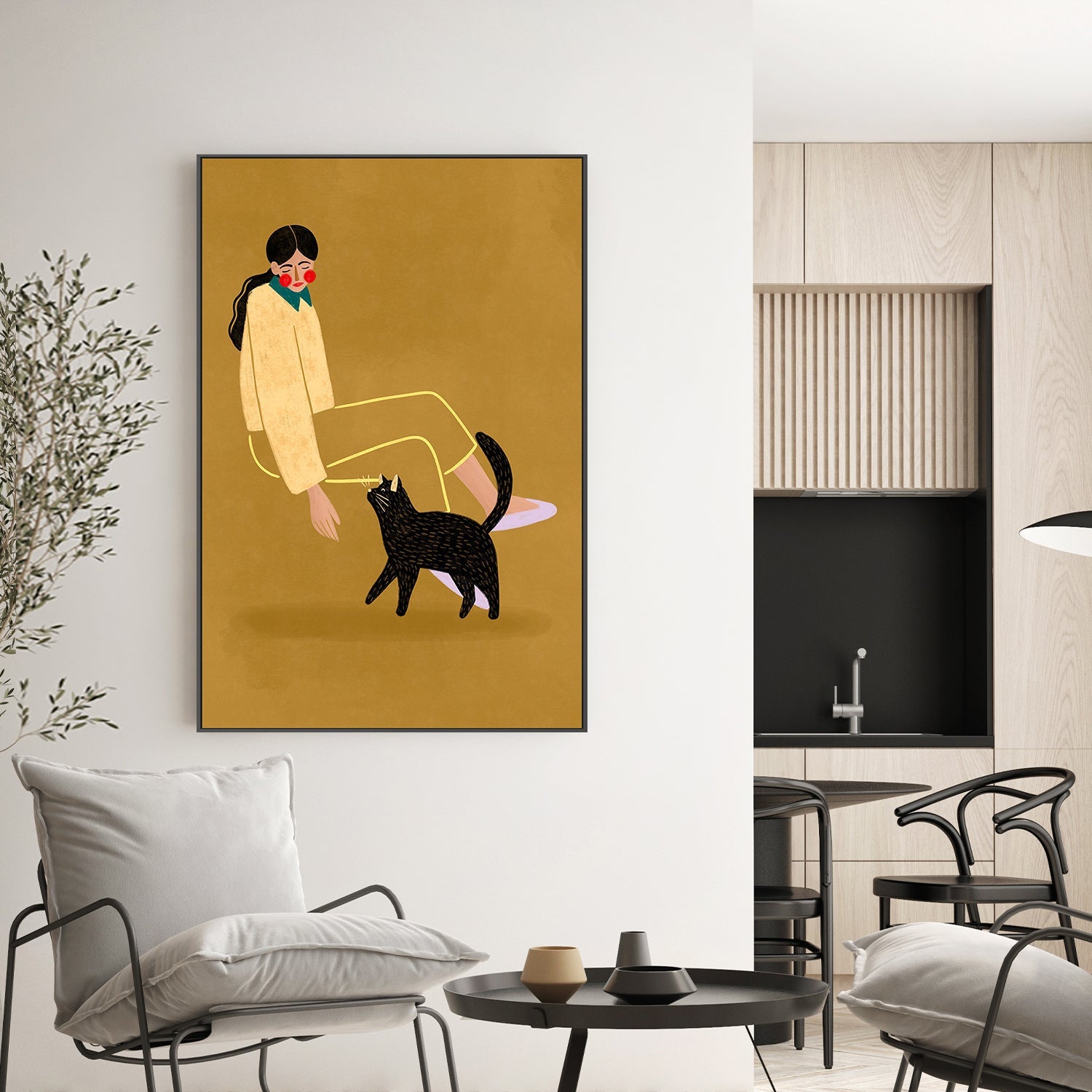 wall-art-print-canvas-poster-framed-Cat Mum-2