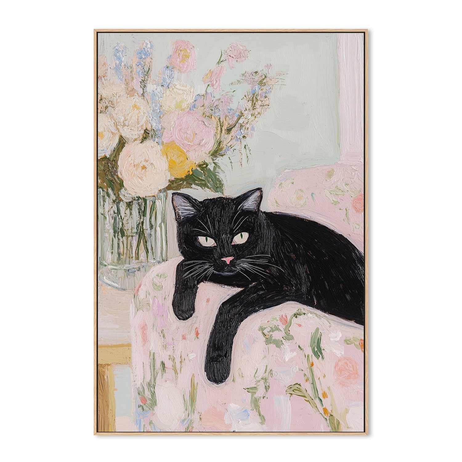 wall-art-print-canvas-poster-framed-Cat On the Couch-4