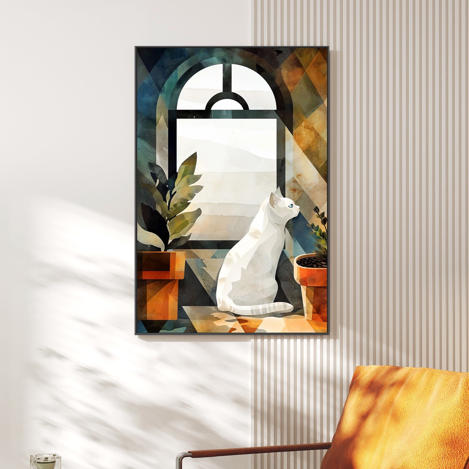 wall-art-print-canvas-poster-framed-Cat&#039;s life 6-2