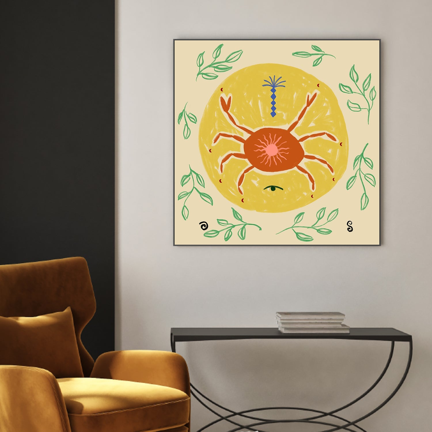 wall-art-print-canvas-poster-framed-Celestial Crab Dance-2