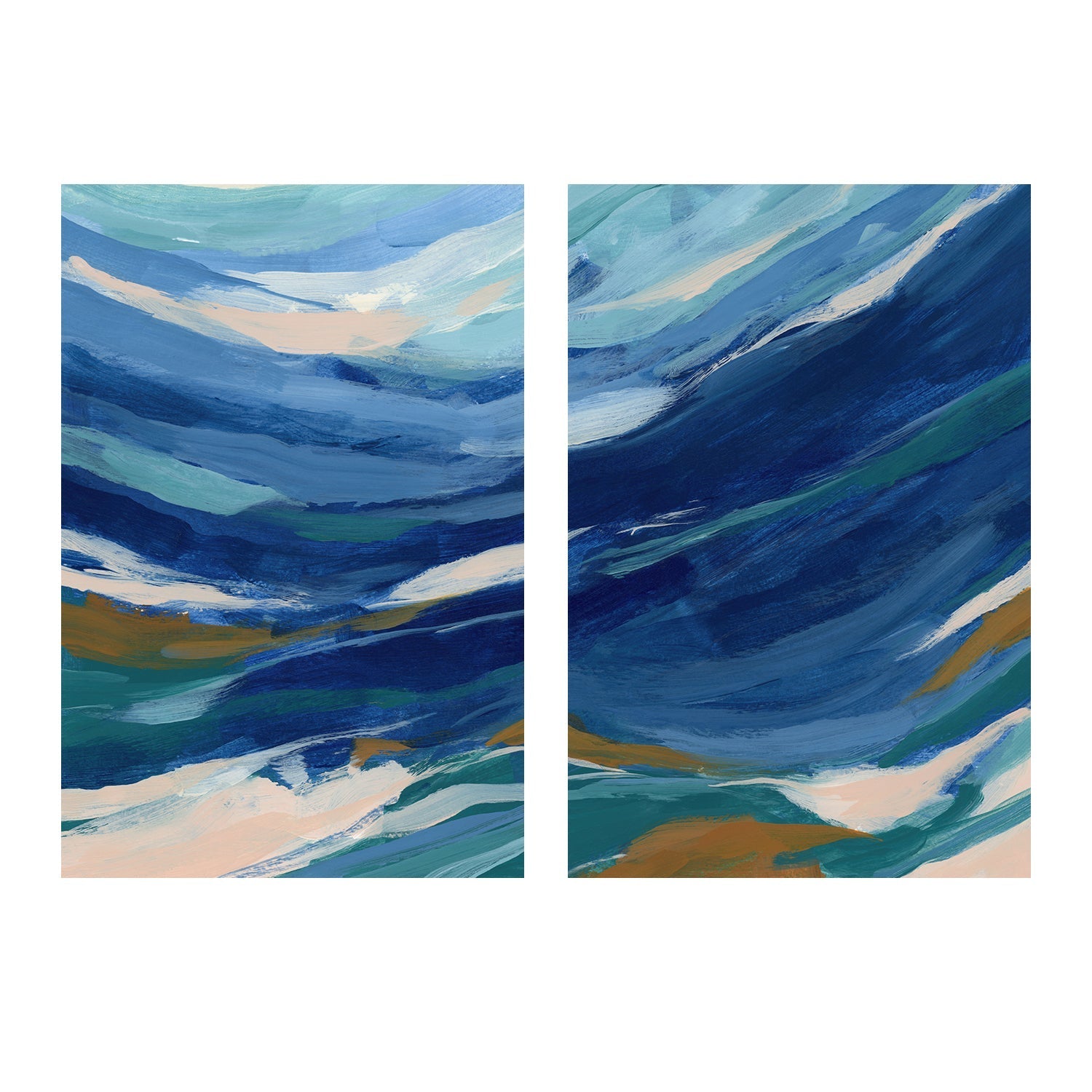 wall-art-print-canvas-poster-framed-Channel Swell , Style A & B , Set Of 2 , By Jetty Home-1