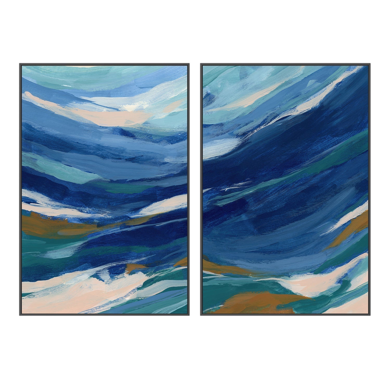 wall-art-print-canvas-poster-framed-Channel Swell , Style A & B , Set Of 2 , By Jetty Home-3