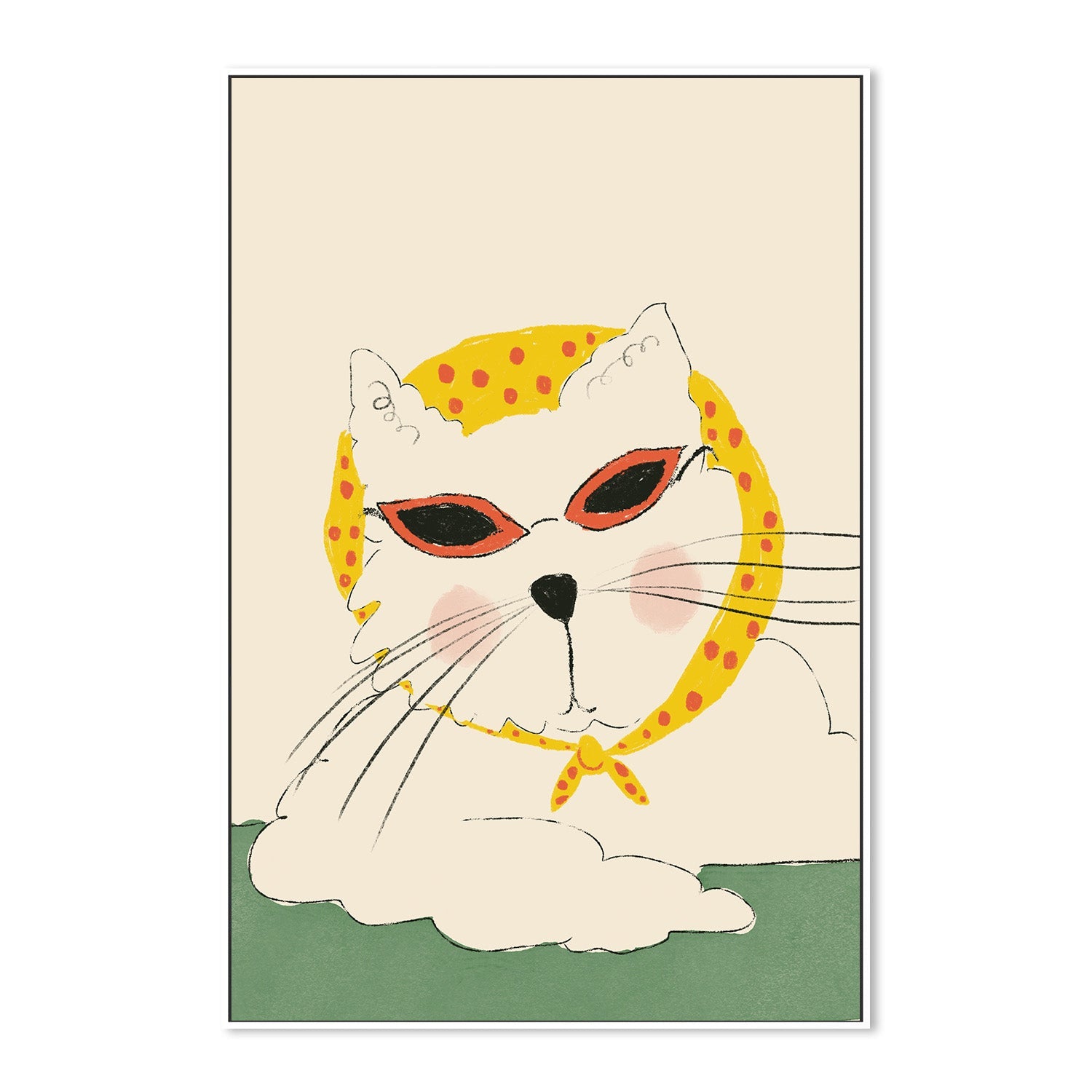 wall-art-print-canvas-poster-framed-Chic Feline Pose-5