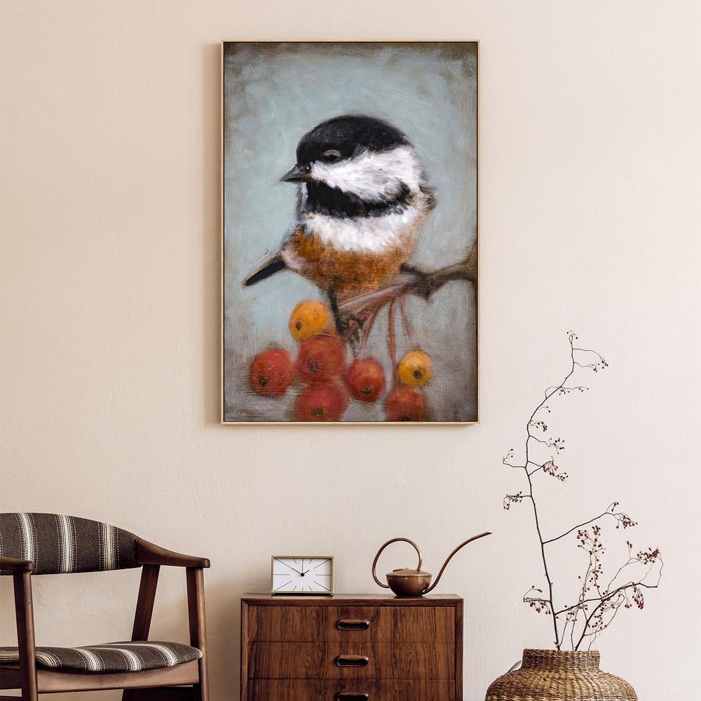 wall-art-print-canvas-poster-framed-Chickadee And Winter Berries-9
