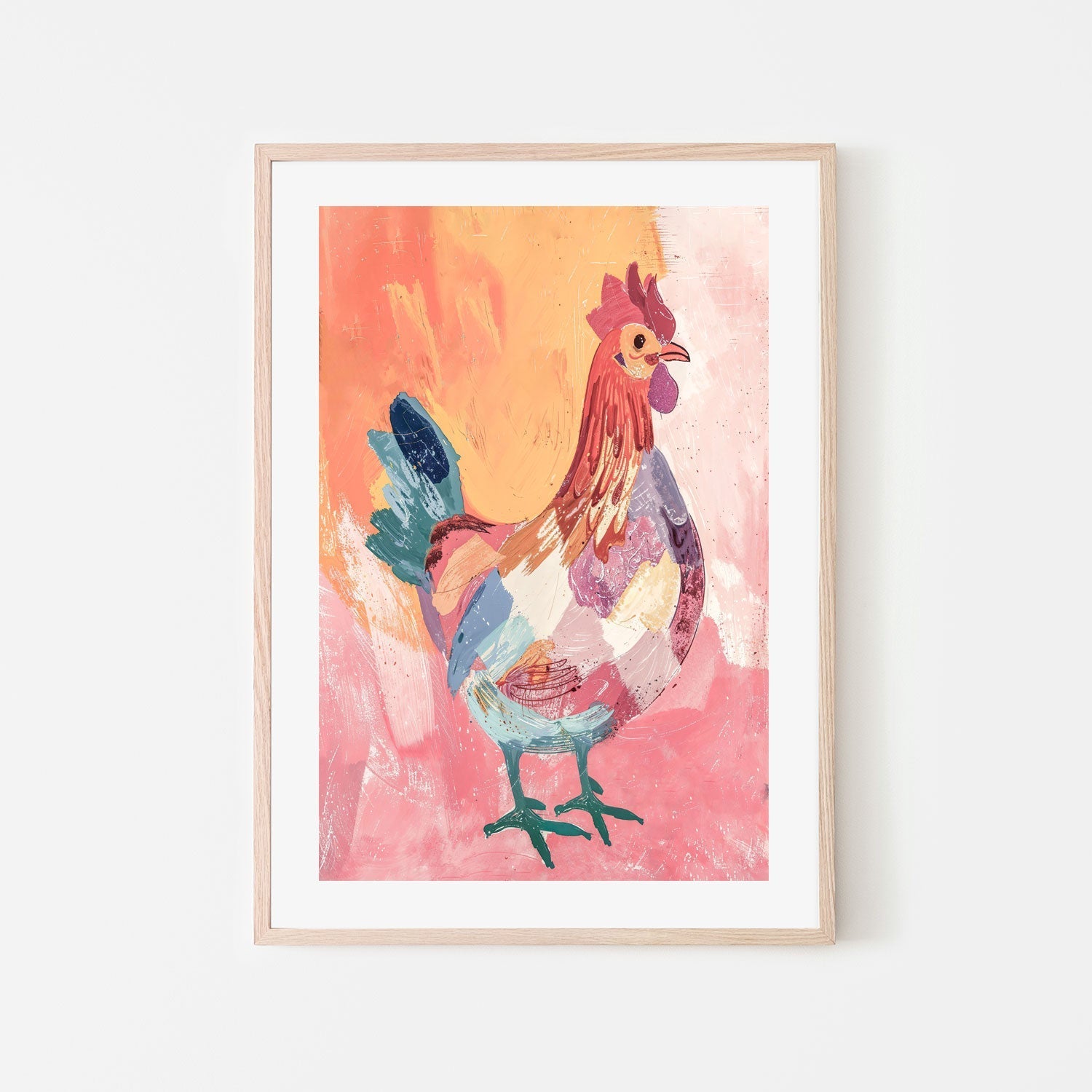 wall-art-print-canvas-poster-framed-Chicken , By Lady Hana-6