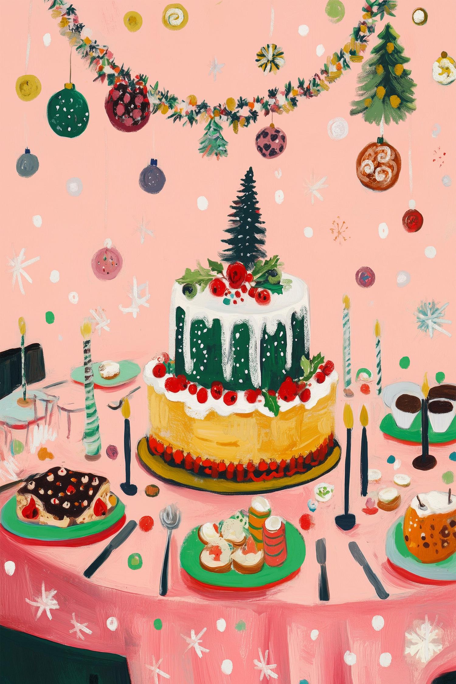 wall-art-print-canvas-poster-framed-Christmas Dinner-1