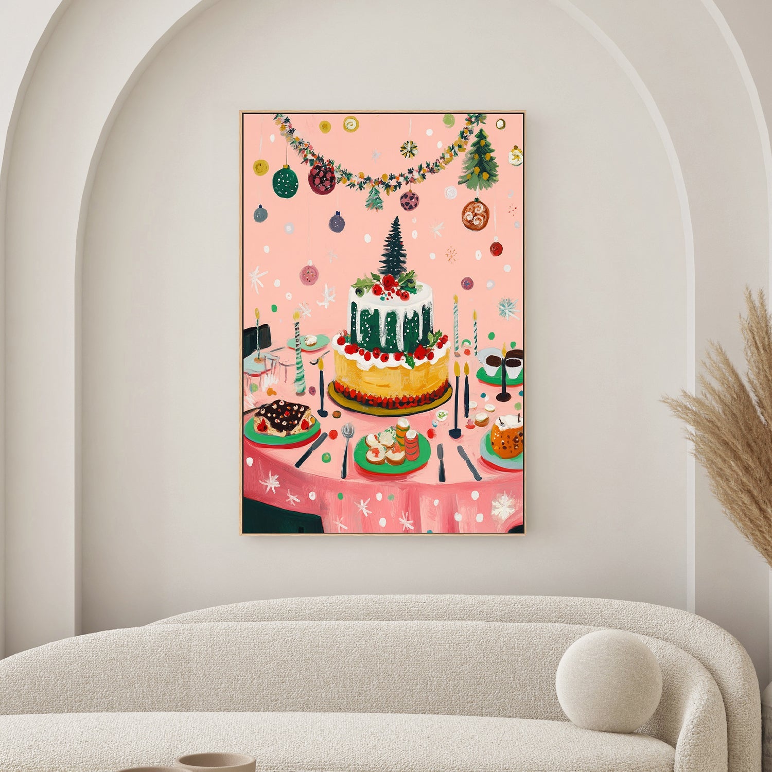 wall-art-print-canvas-poster-framed-Christmas Dinner-2