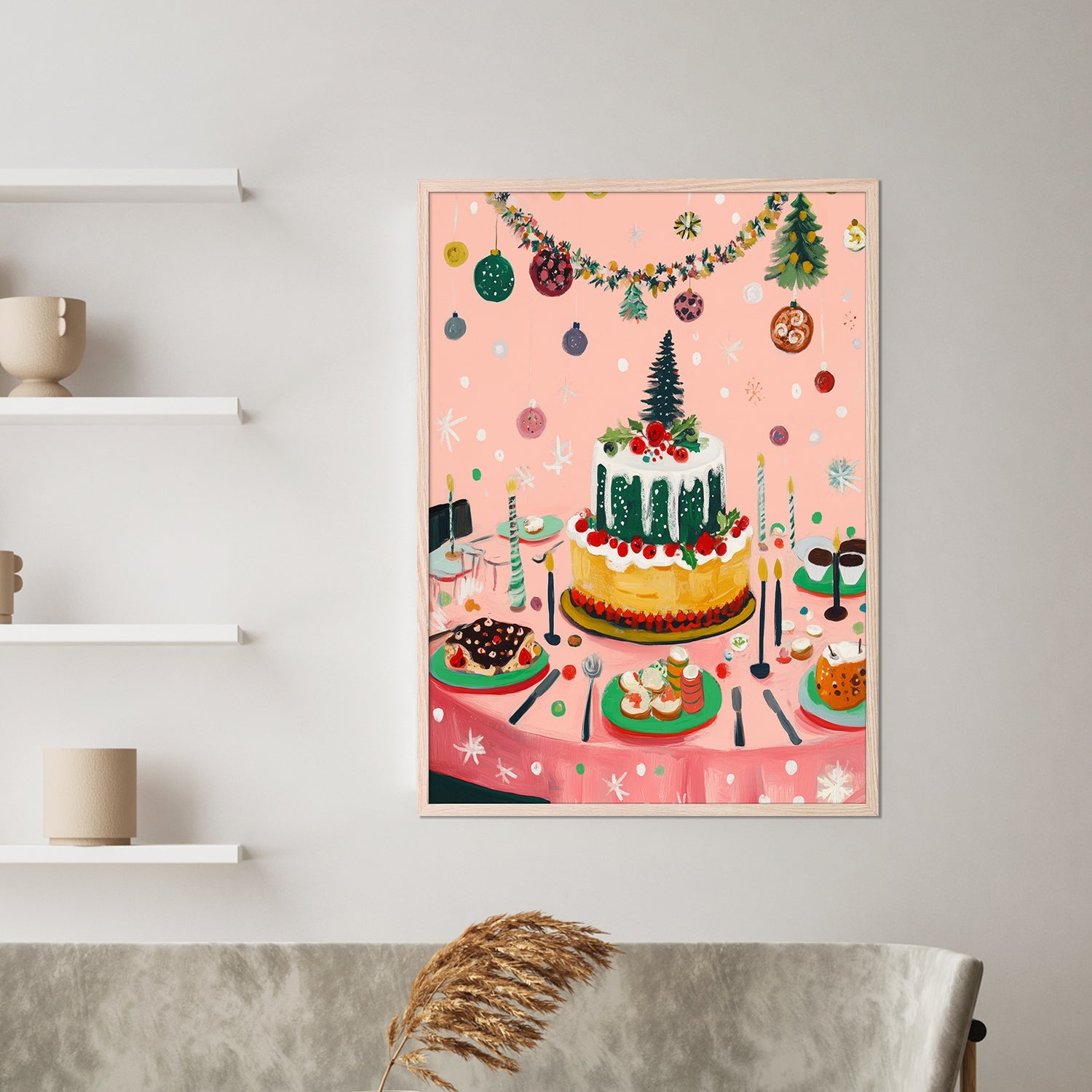 wall-art-print-canvas-poster-framed-Christmas Dinner-7