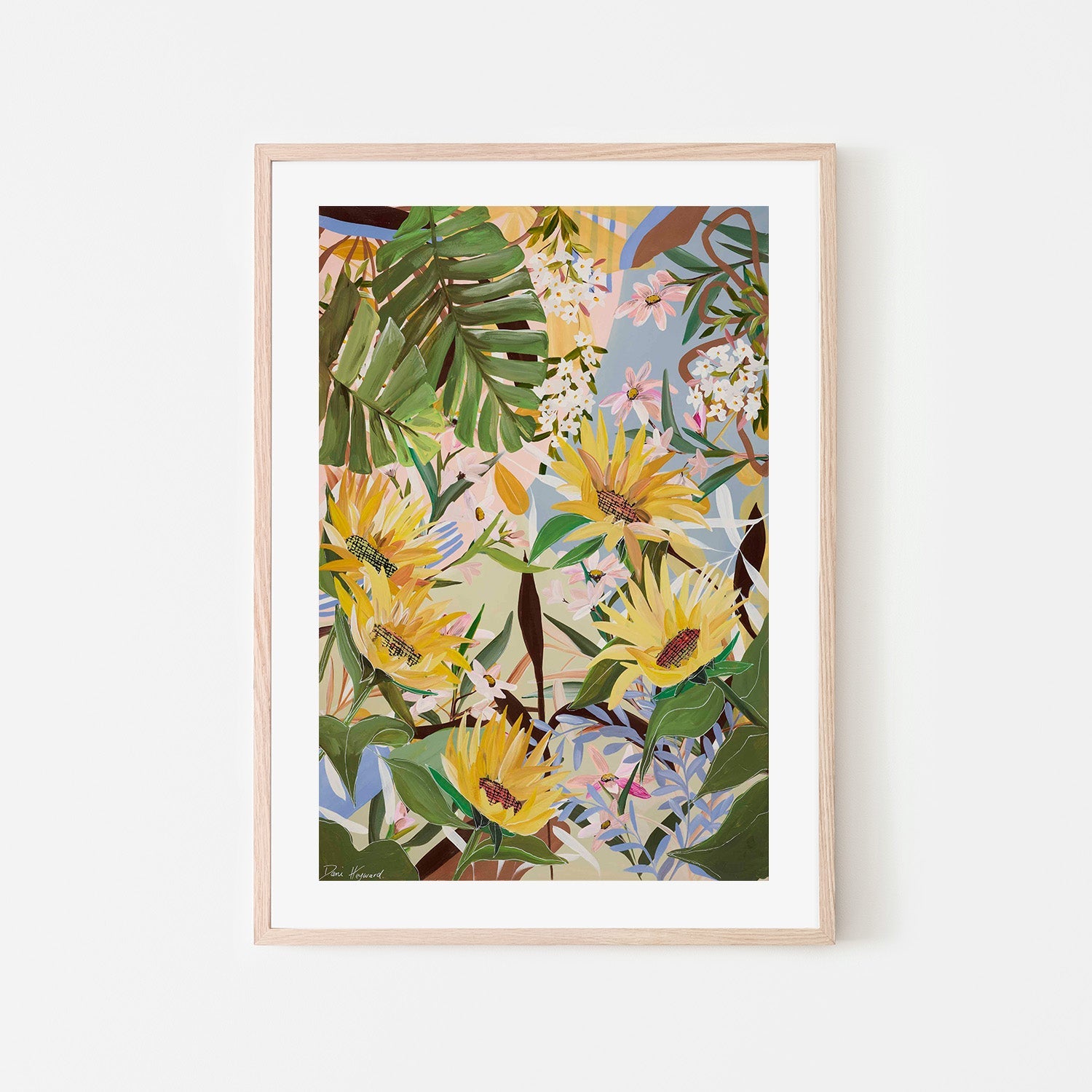wall-art-print-canvas-poster-framed-Christmas Sunflowers-6