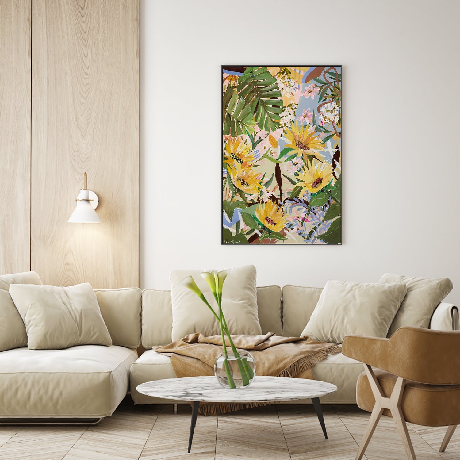 wall-art-print-canvas-poster-framed-Christmas Sunflowers-7