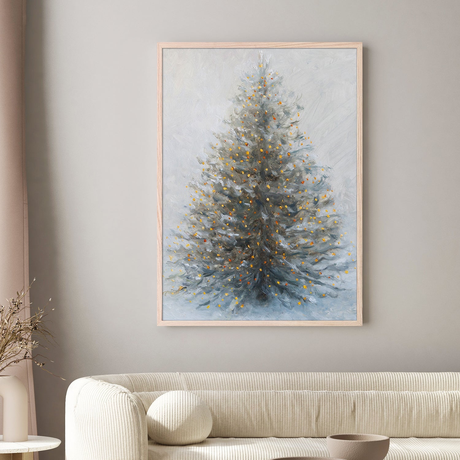 wall-art-print-canvas-poster-framed-Christmas Tree In Snow-7