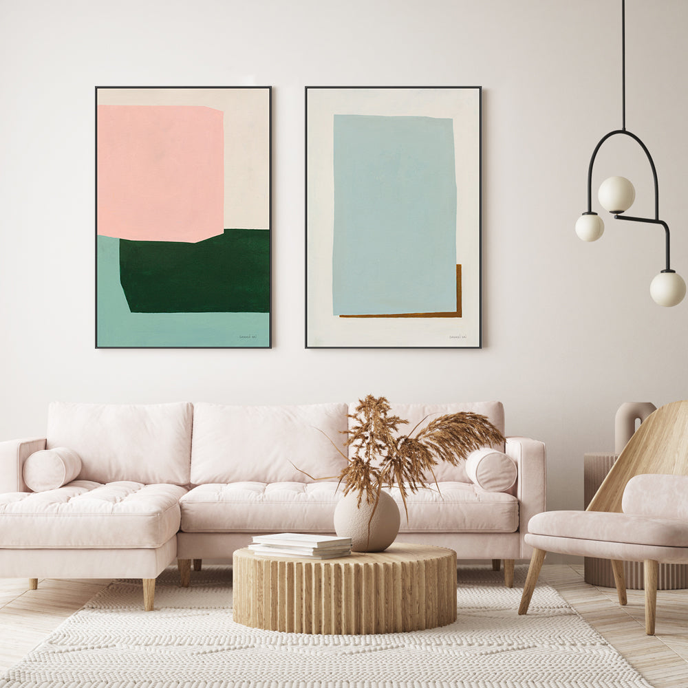 wall-art-print-canvas-poster-framed-Chroma & Solitaire, Set Of 2 , By Danhui Nai-GIOIA-WALL-ART