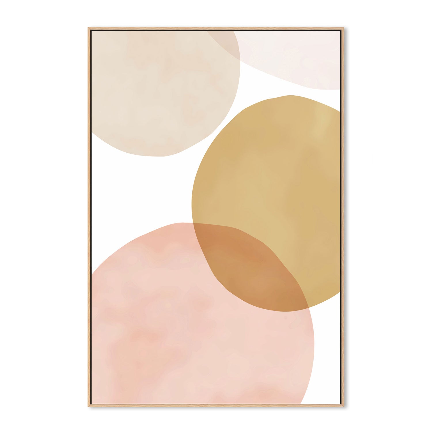 wall-art-print-canvas-poster-framed-Circles Mustard-by-Dear Musketeer Studio-Gioia Wall Art