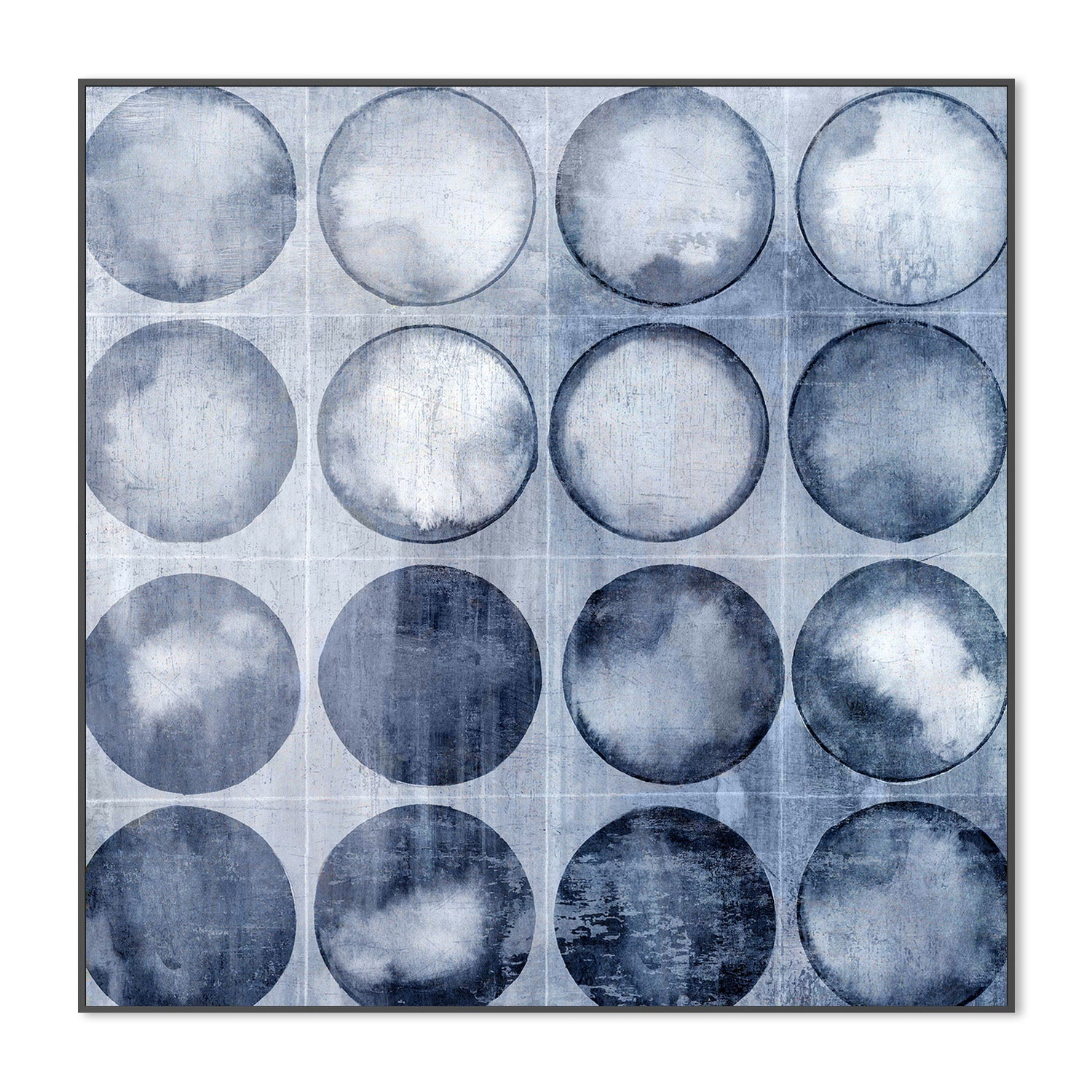 wall-art-print-canvas-poster-framed-Circles of Blue , By Emma Peal-3