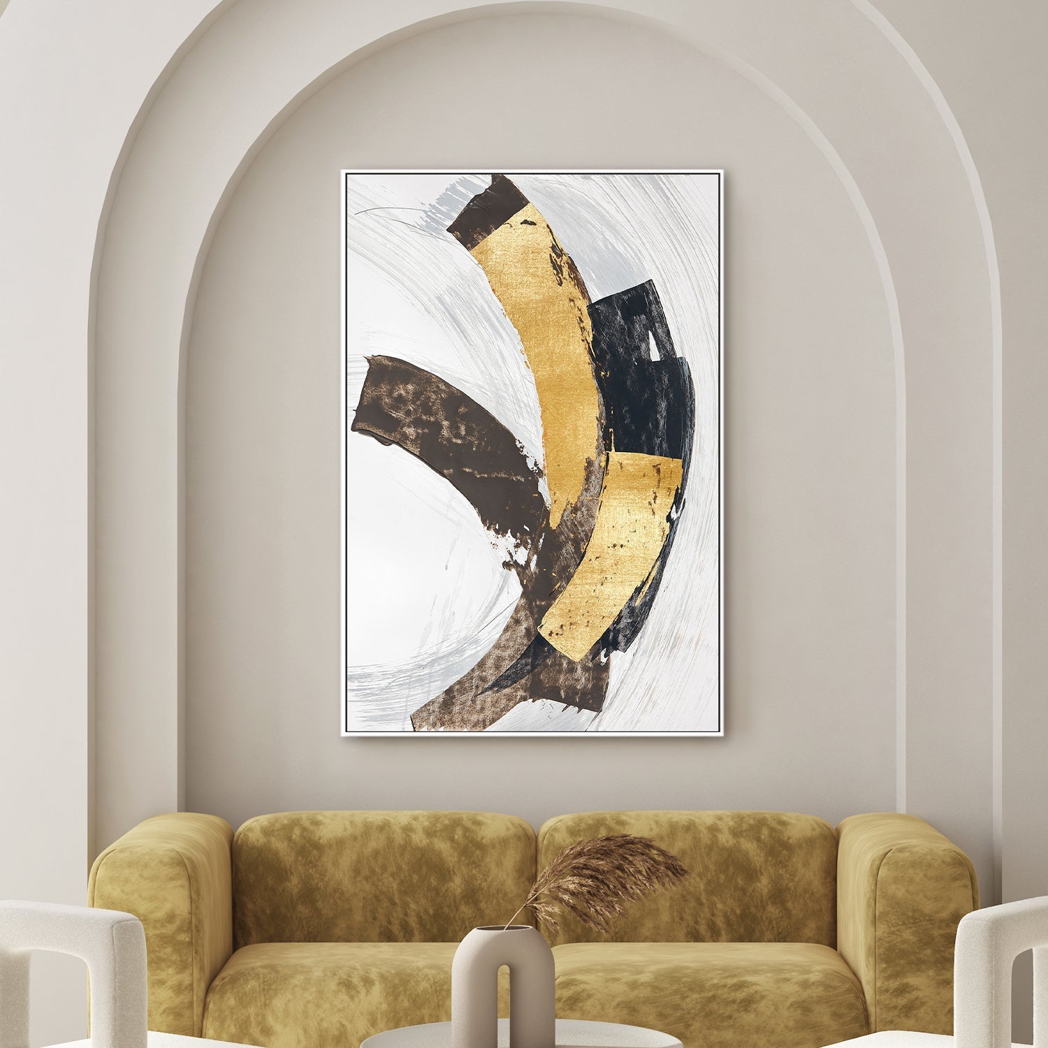 wall-art-print-canvas-poster-framed-Circular Black , By Filippoloco-2