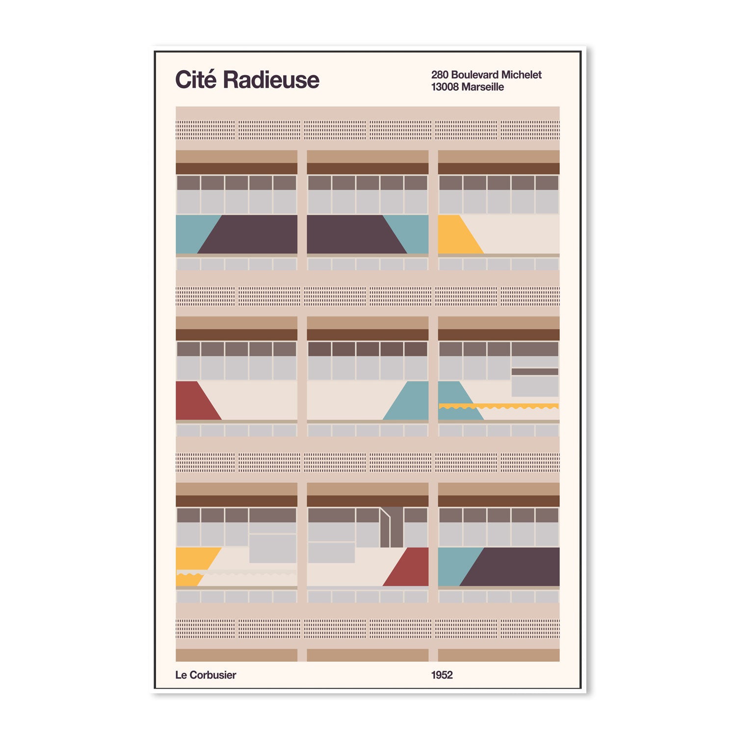 wall-art-print-canvas-poster-framed-Cité Radieuse, By Florent Bodart-GIOIA-WALL-ART