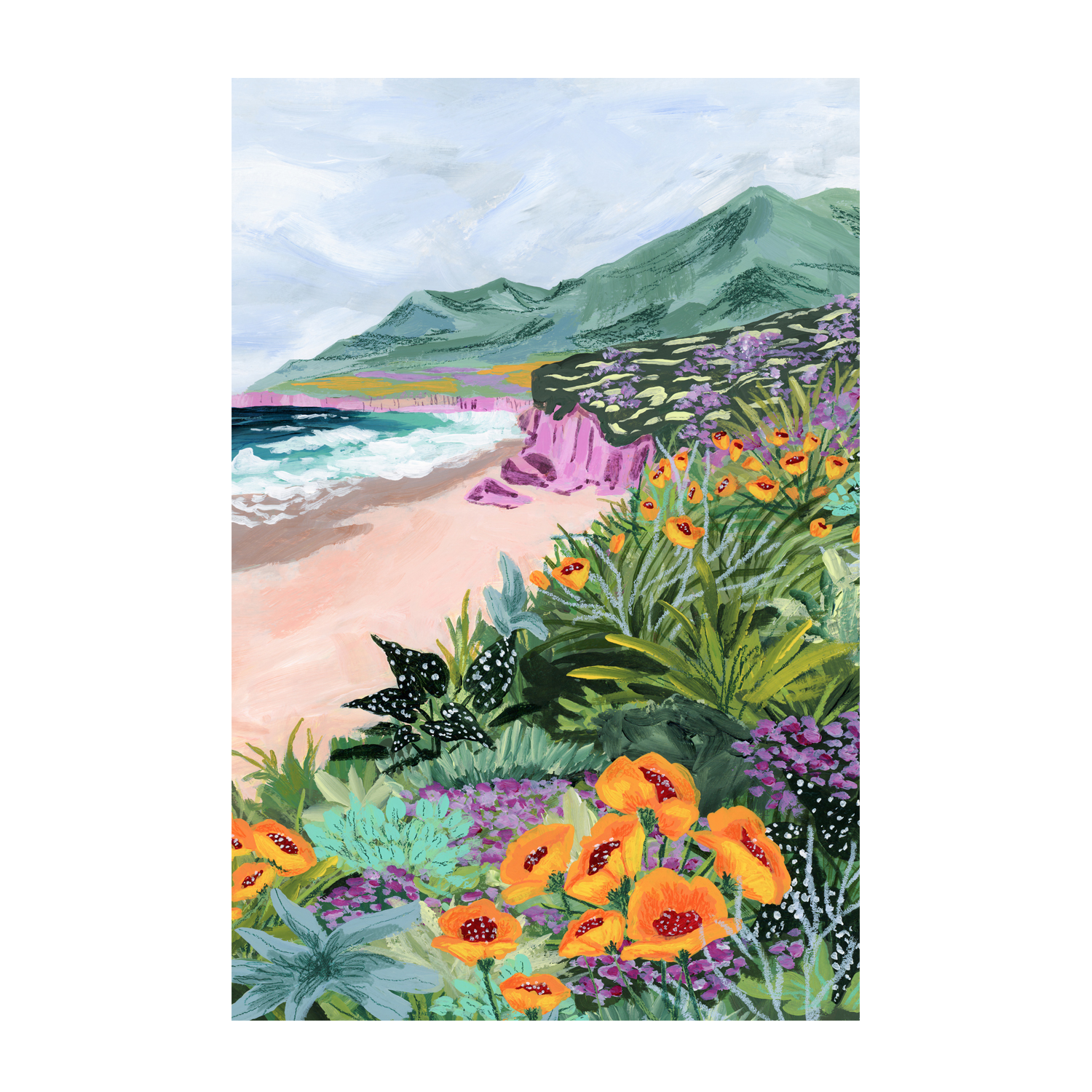 wall-art-print-canvas-poster-framed-Coastal Bluffs-1