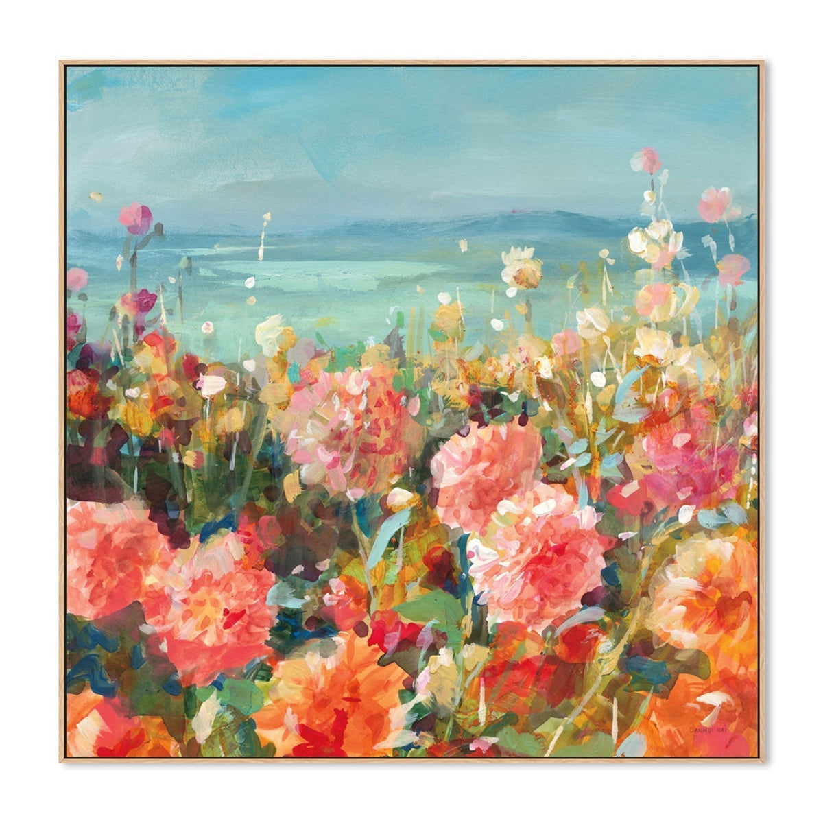 wall-art-print-canvas-poster-framed-Coastal Dahlias-by-Danhui Nai-Gioia Wall Art