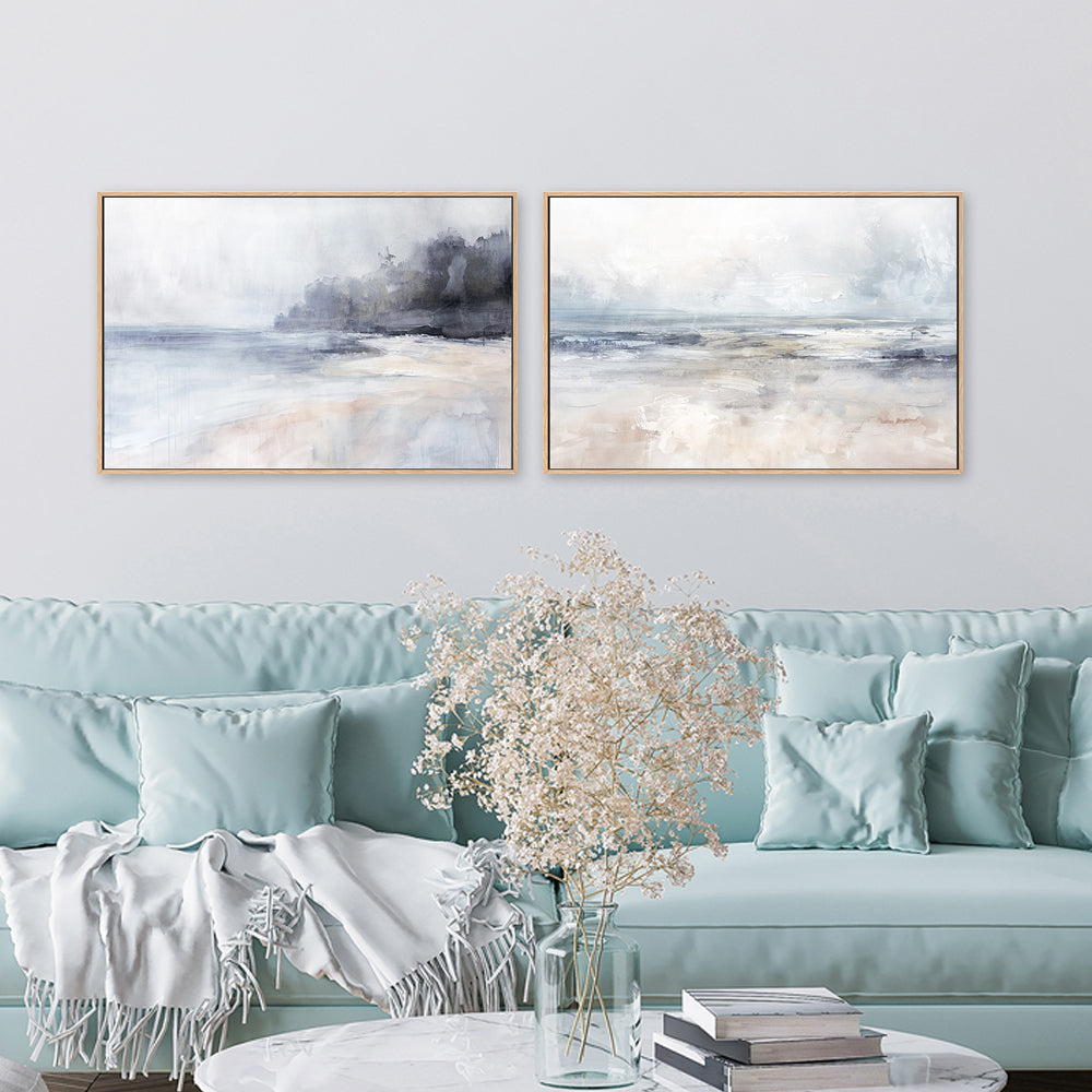 wall-art-print-canvas-poster-framed-Coastal Fog, Set Of 2 , By Nina Blue , By Nina Blue-2